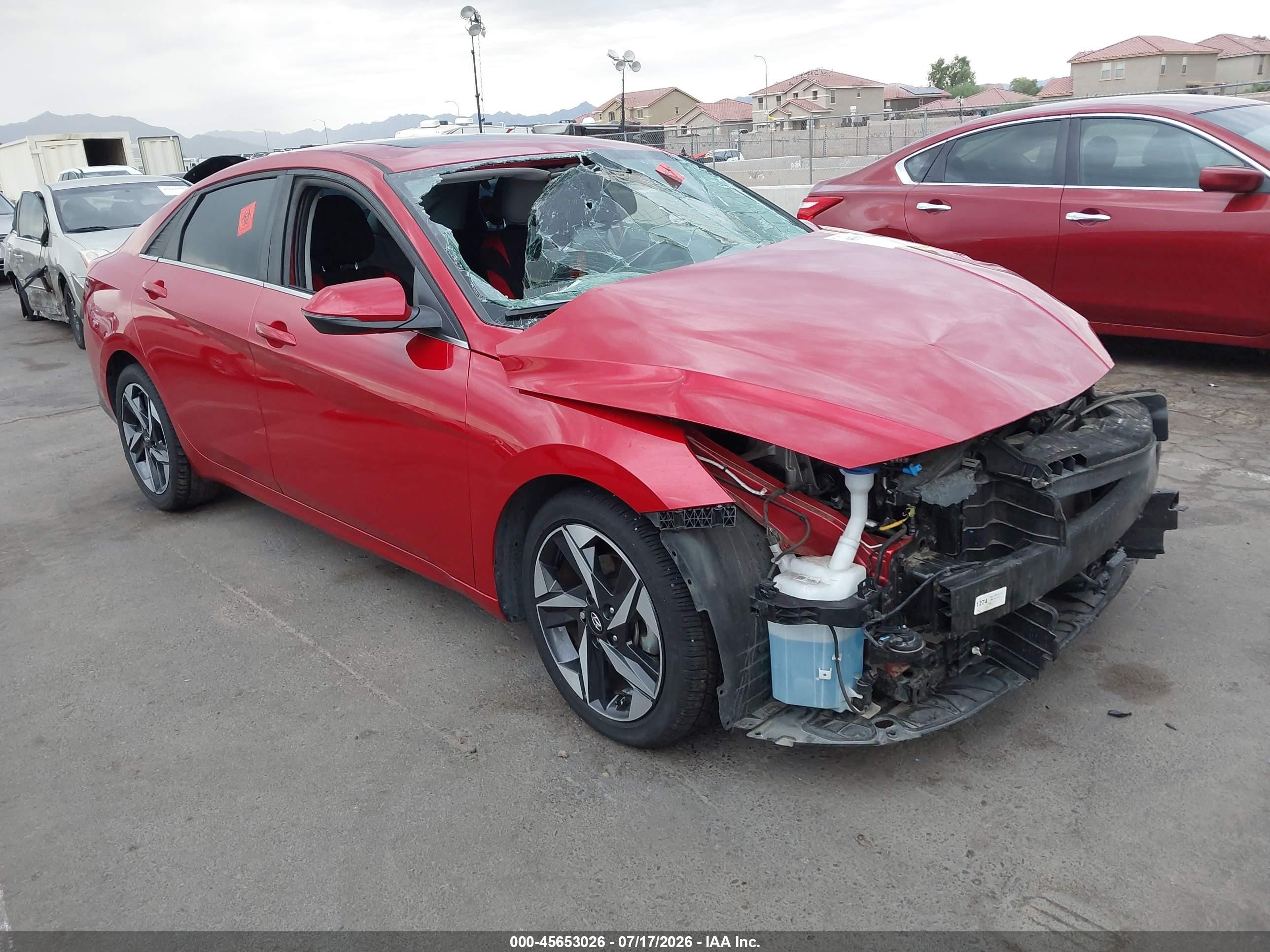 2022 Hyundai Elantra Limited, VIN 5NPLP4AG4NH073295 — Front end