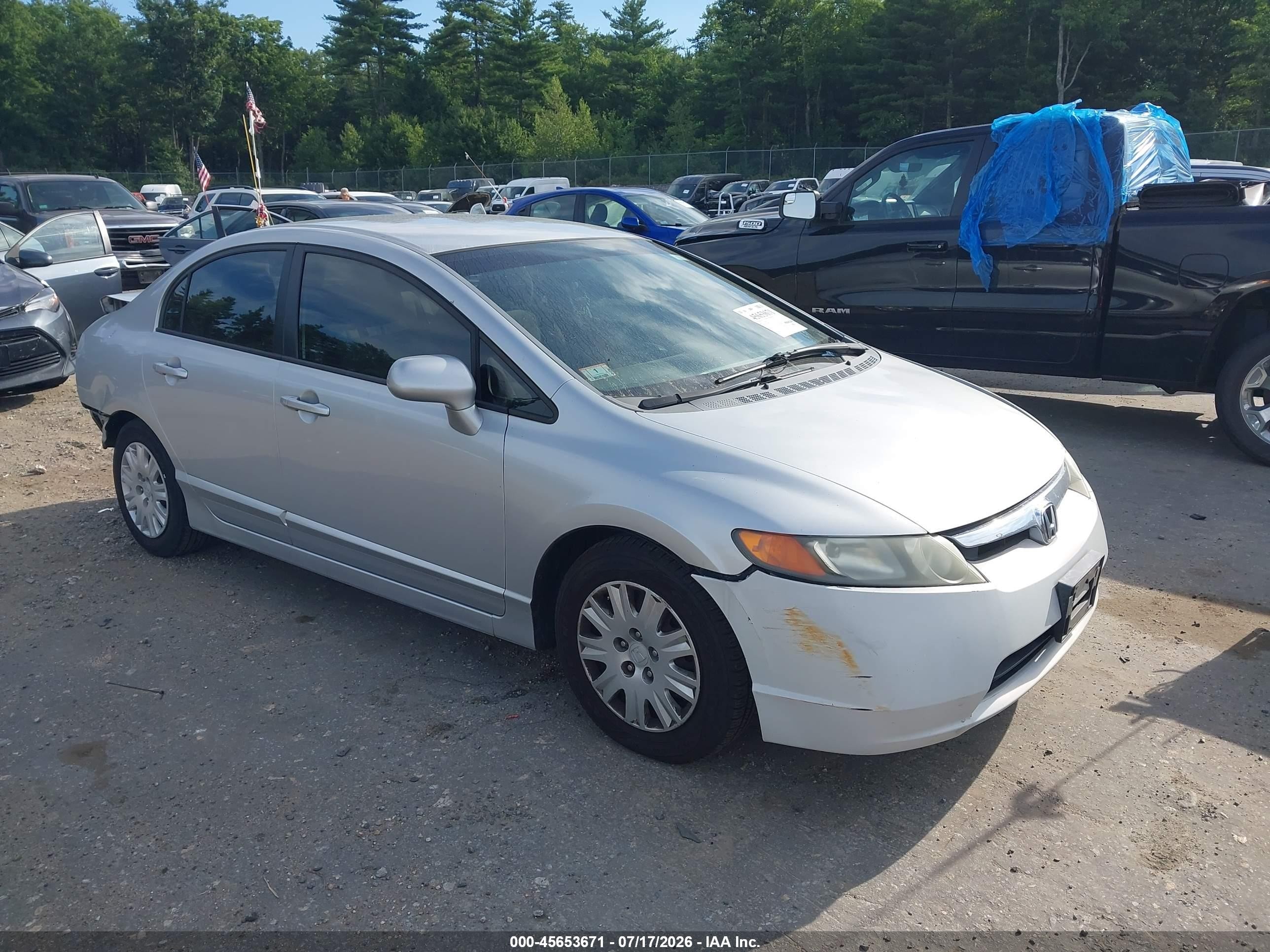 2007 Honda Civic GX, VIN 1HGFA46557L000328 — Rear end