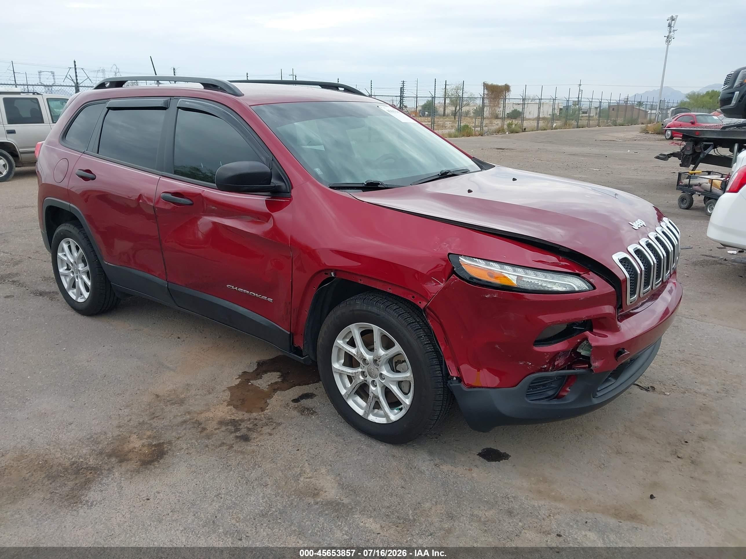 2017 Jeep Cherokee Sport, VIN 1C4PJLAB7HW577890 — Side