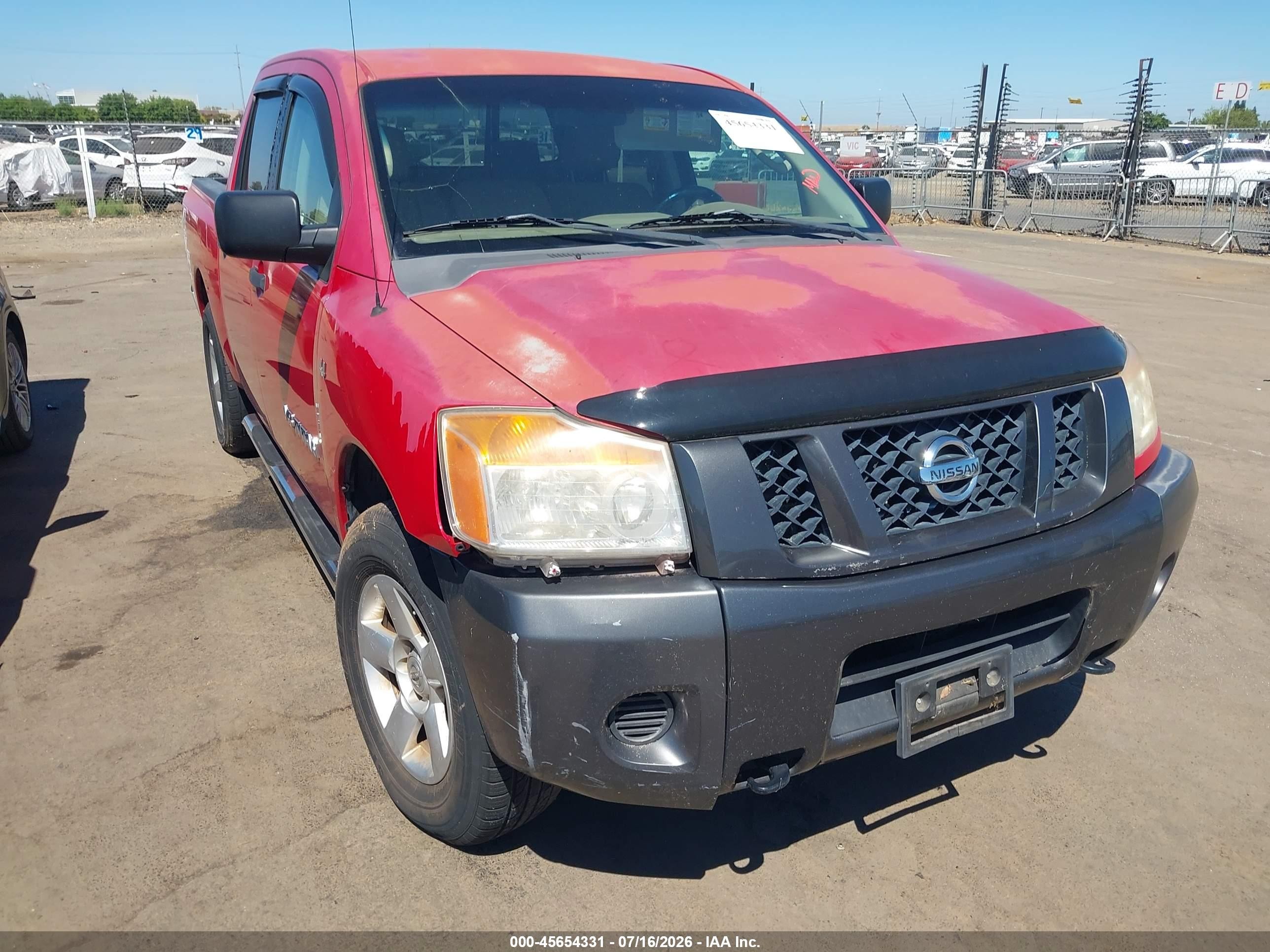 2008 Nissan Titan XE, VIN 1N6AA07C08N307570 — Обычный износ