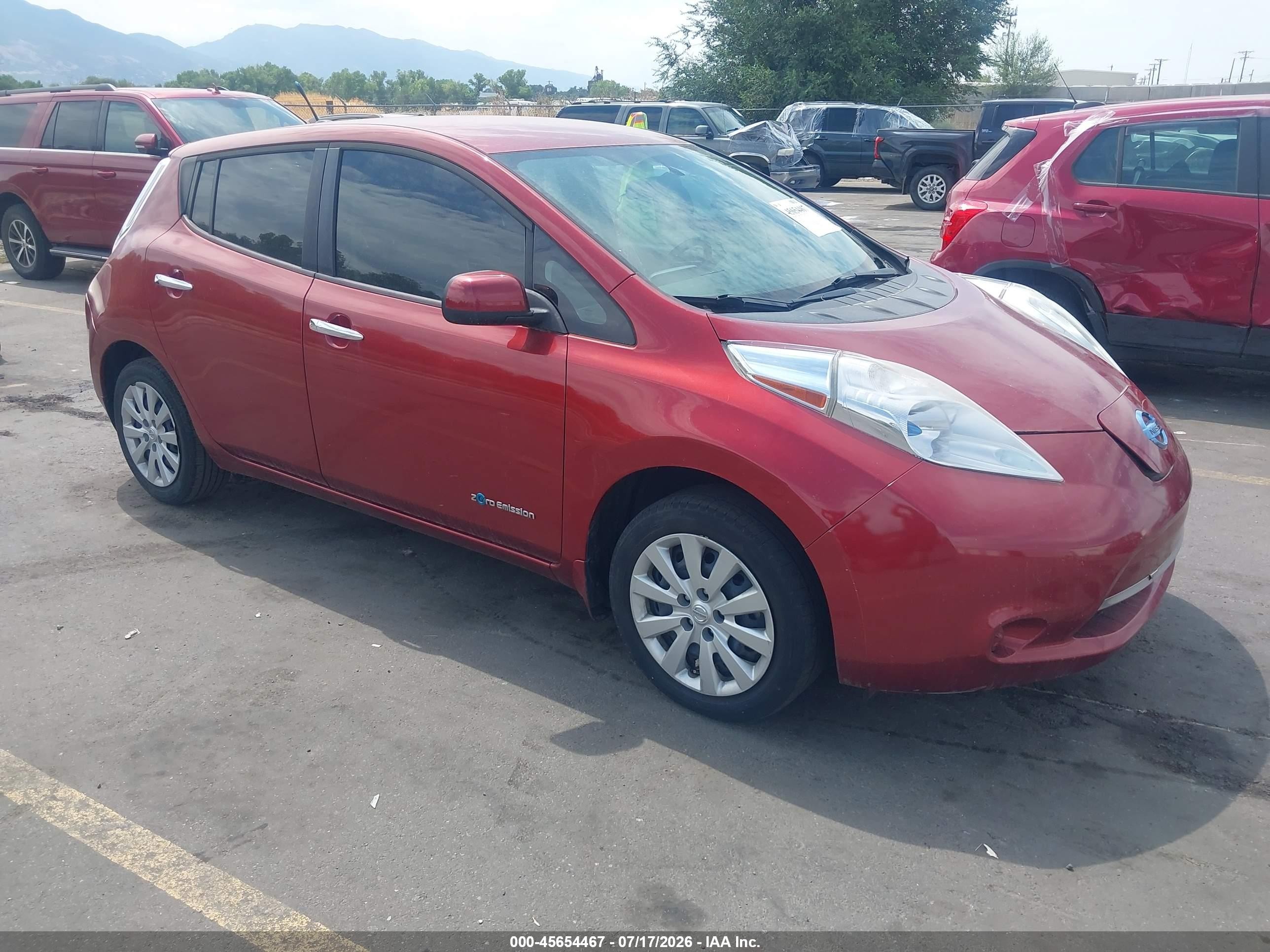 2014 Nissan LEAF SV, VIN 1N4AZ0CP9EC337720 — Обычный износ