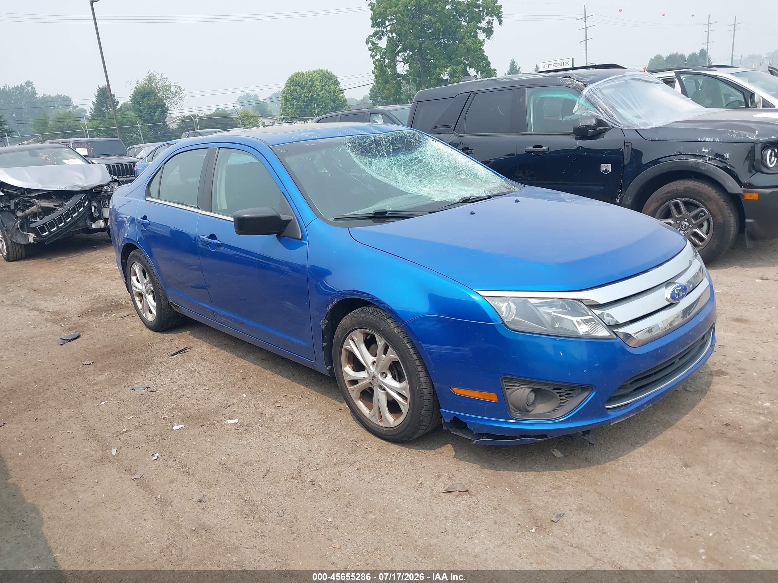 2012 Ford Fusion SE, VIN 3FAHP0HA1CR253754 — Roof