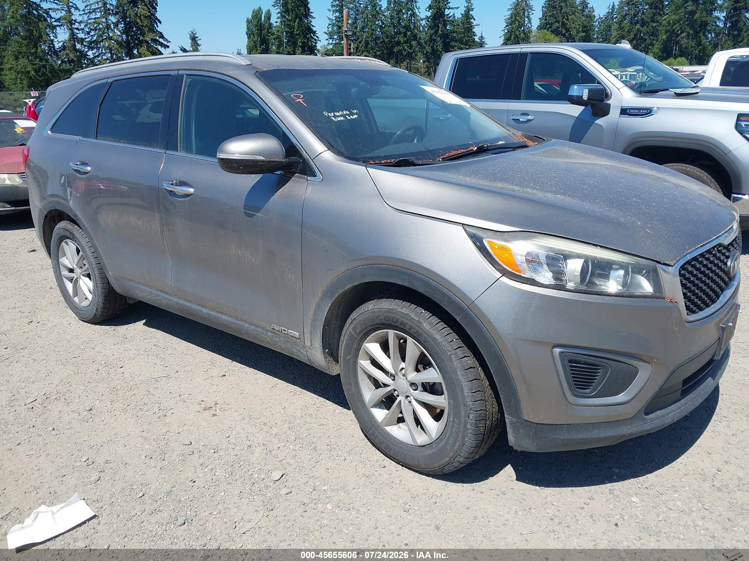 2016 Kia Sorento LX, VIN 5XYPGDA52GG062161 — Repossession