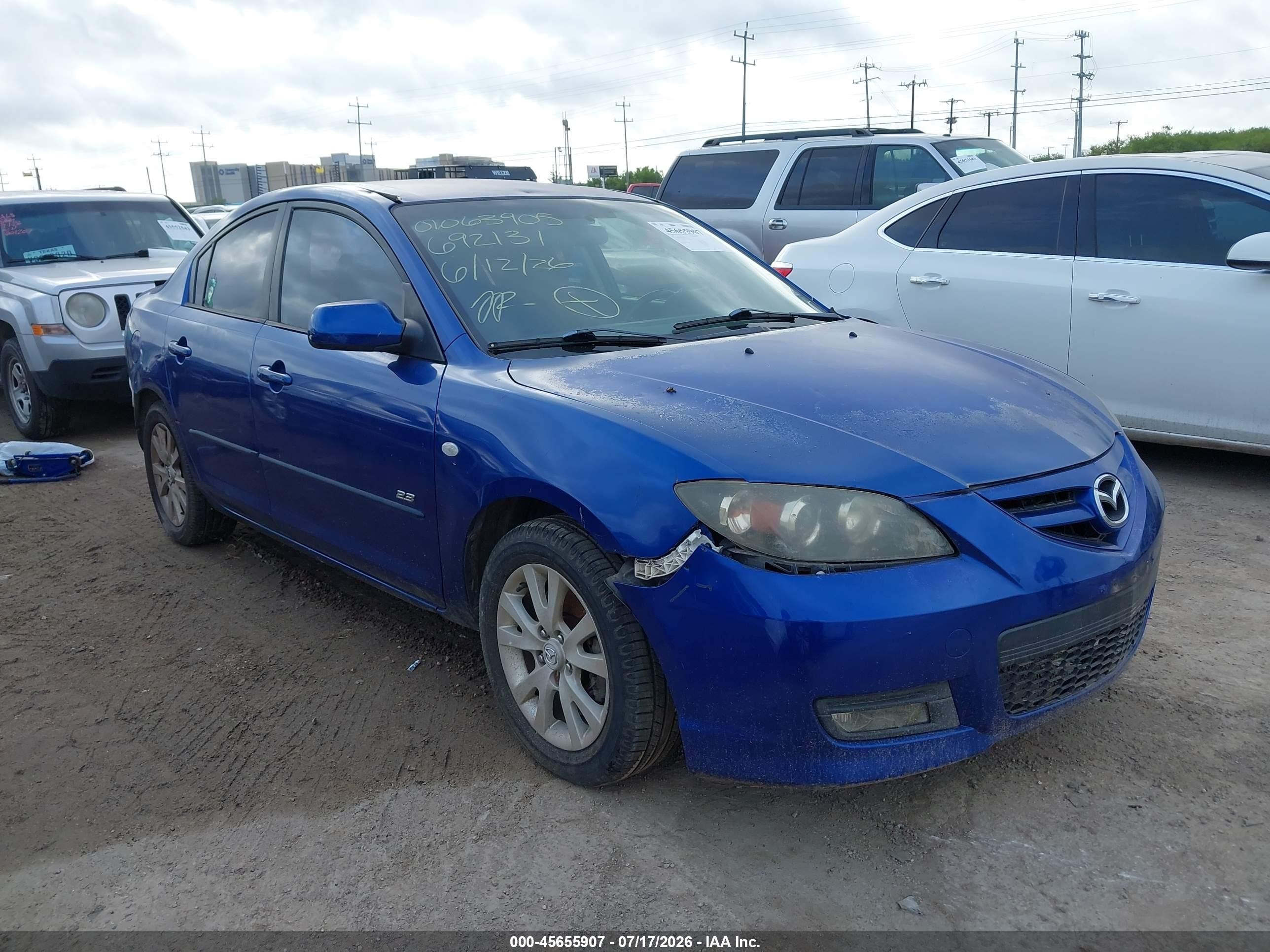 2007 Mazda 3 S Sport, VIN JM1BK323971692131 — Rear end