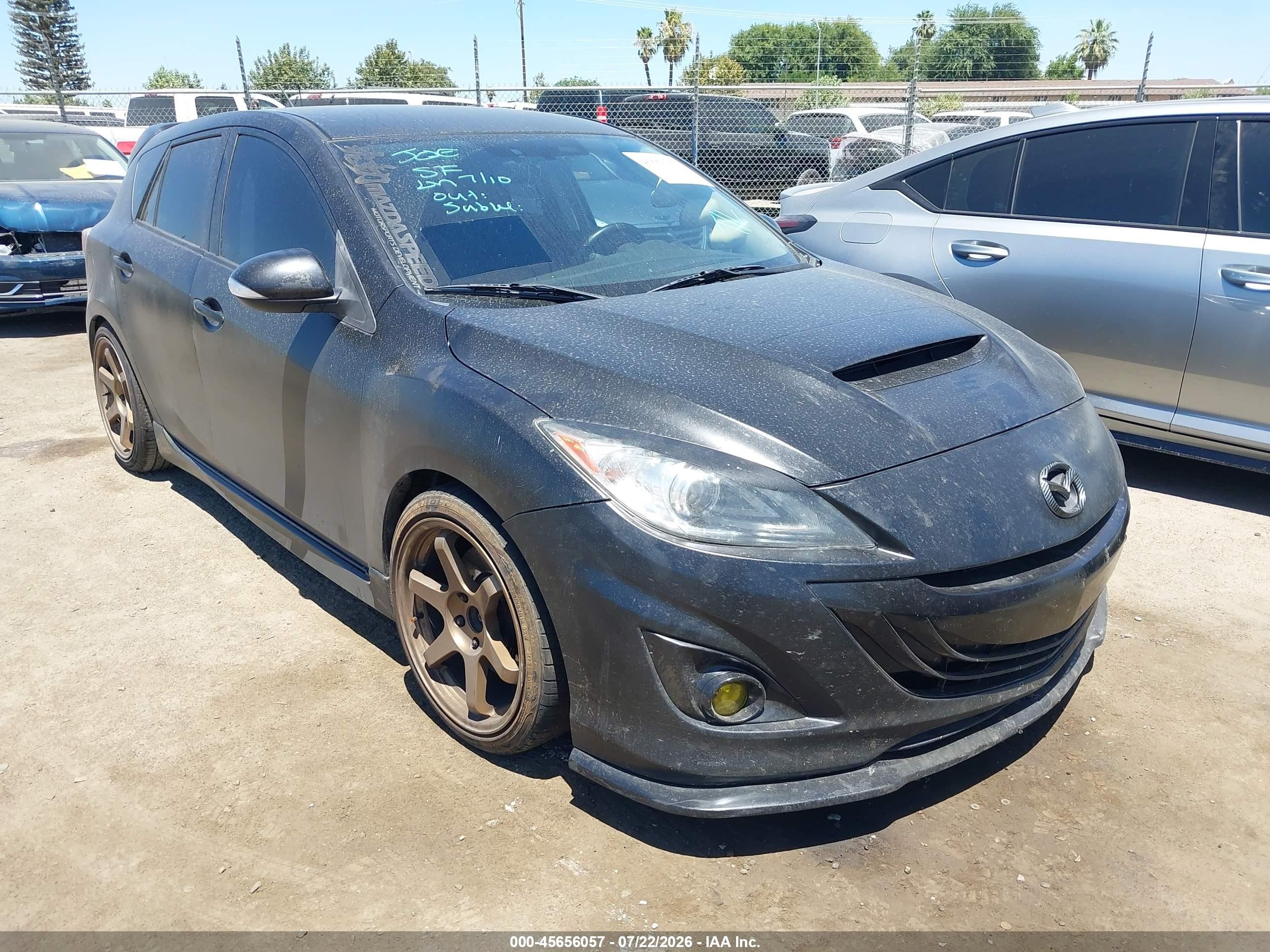 2013 Mazda 3 Mazdaspeed3 Touring, VIN JM1BL1L46D1799089 — Engine fire