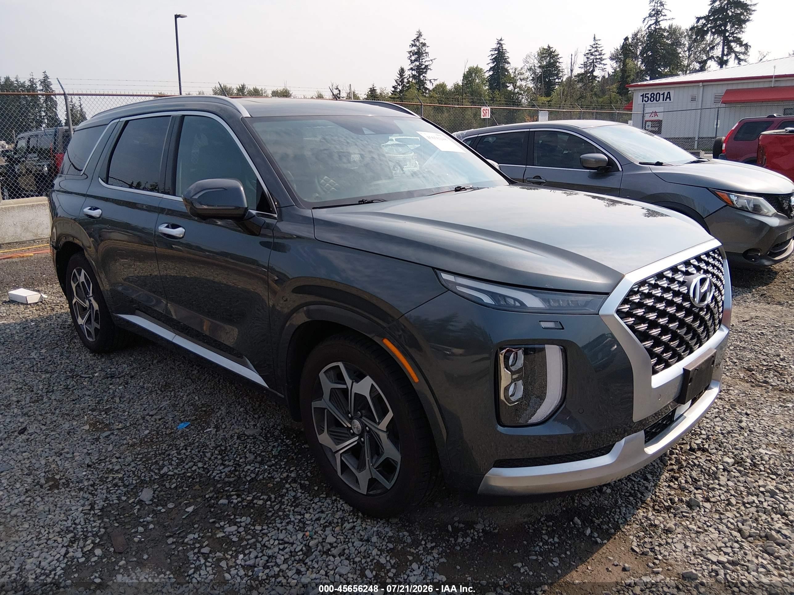 2021 Hyundai Palisade Calligraphy, VIN KM8R7DHE7MU287986 — Rear end