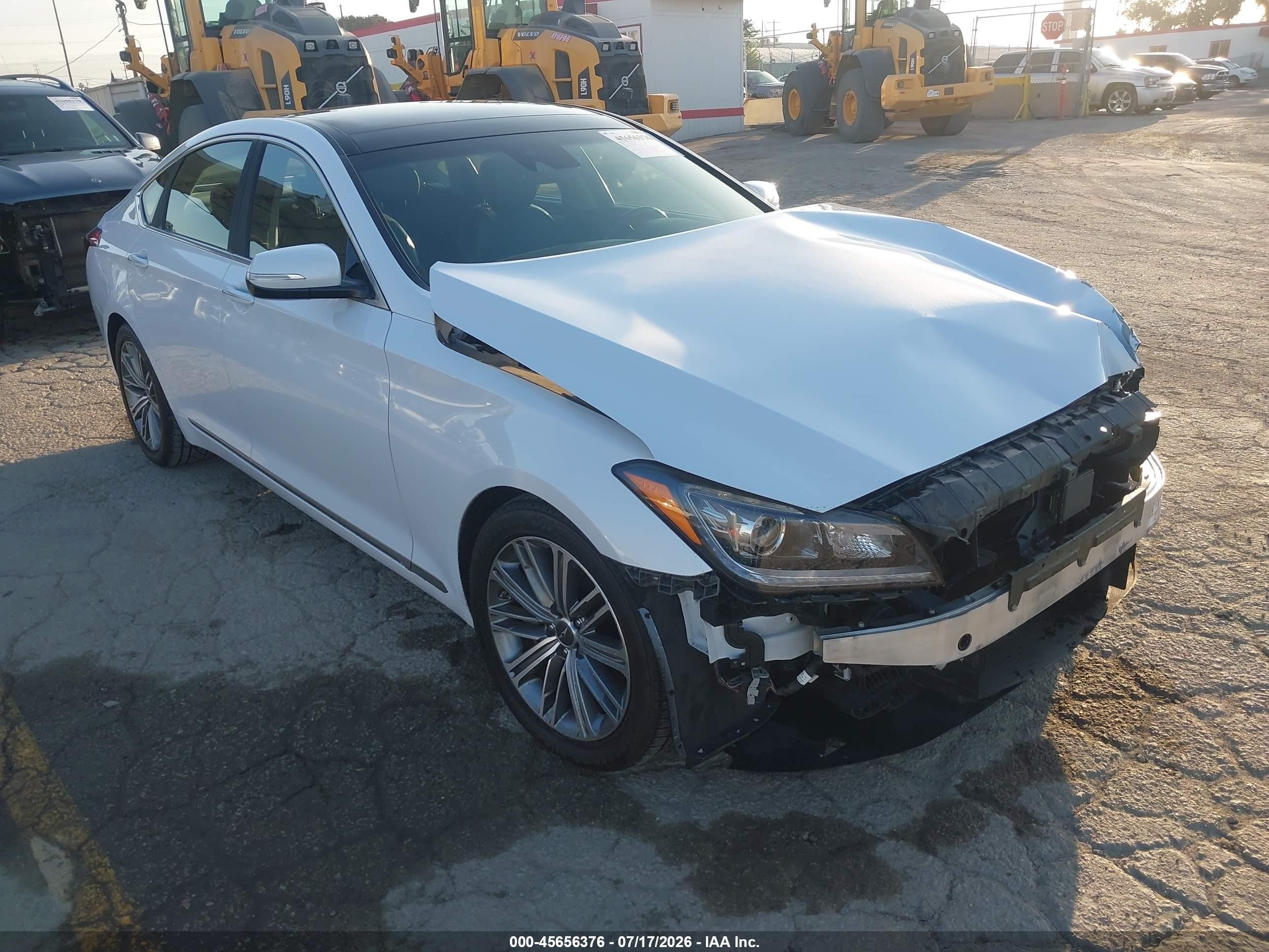 2018 Genesis G80 3.8L, VIN KMHGN4JE5JU239065 — Front end