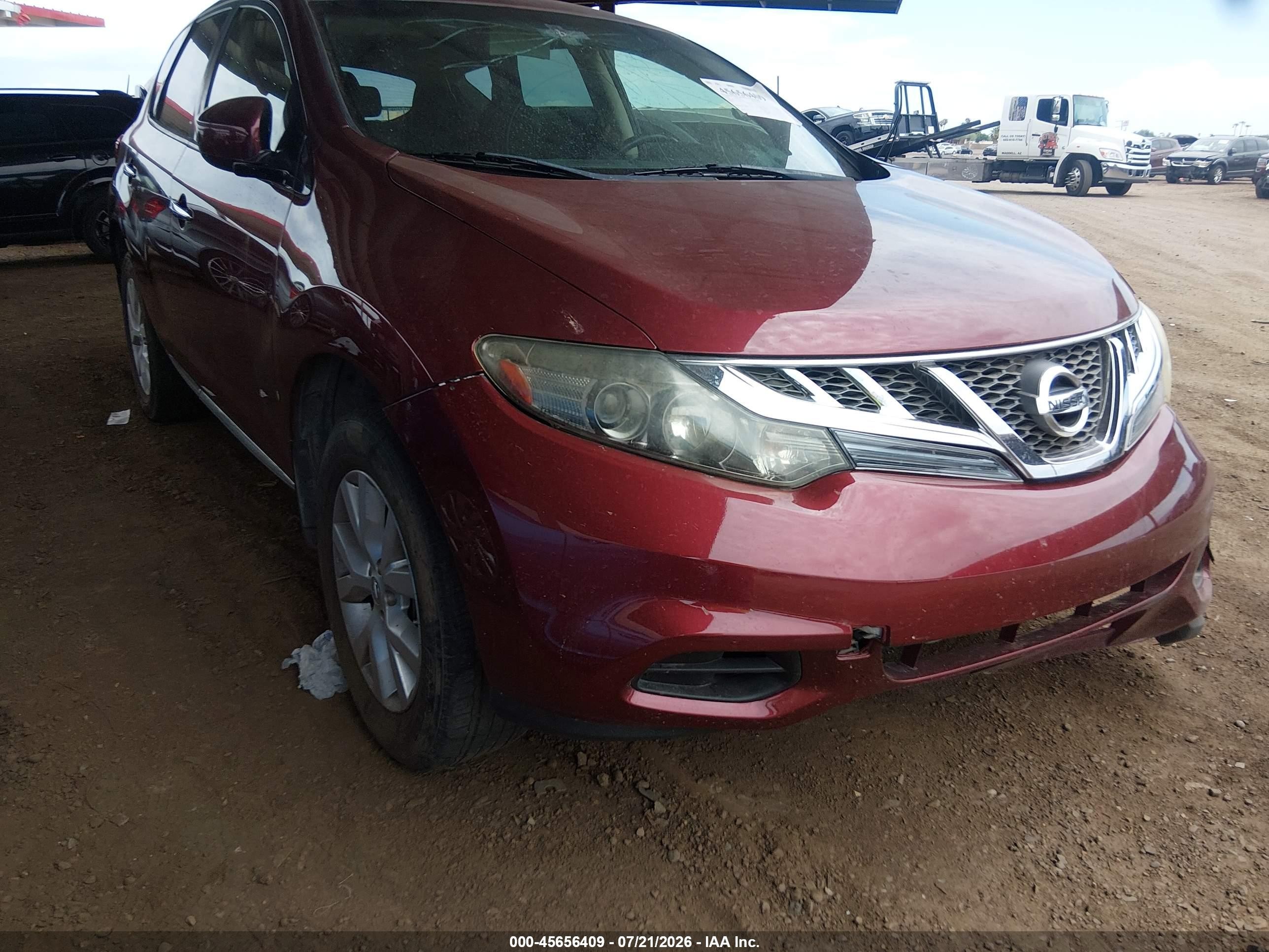 2012 Nissan Murano LE, VIN JN8AZ1MU7CW117545 — Front end