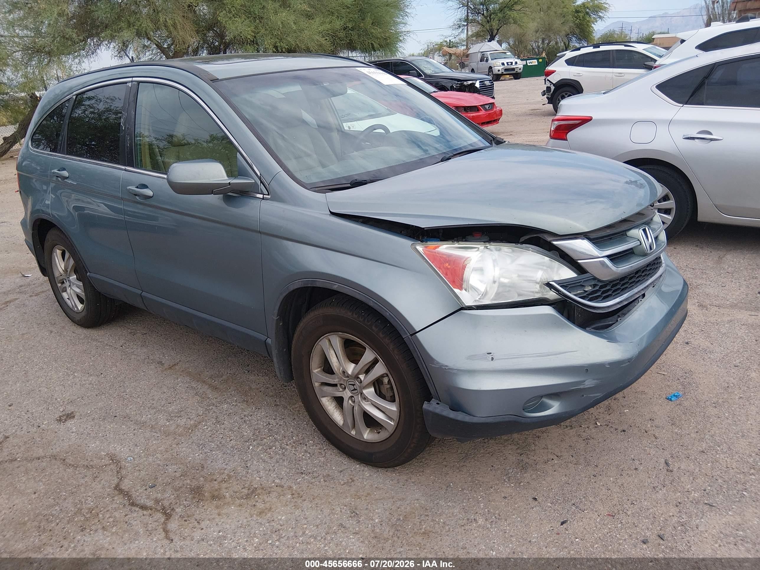 2010 Honda CR-V EX-L, VIN 5J6RE4H73AL101075 — Front end