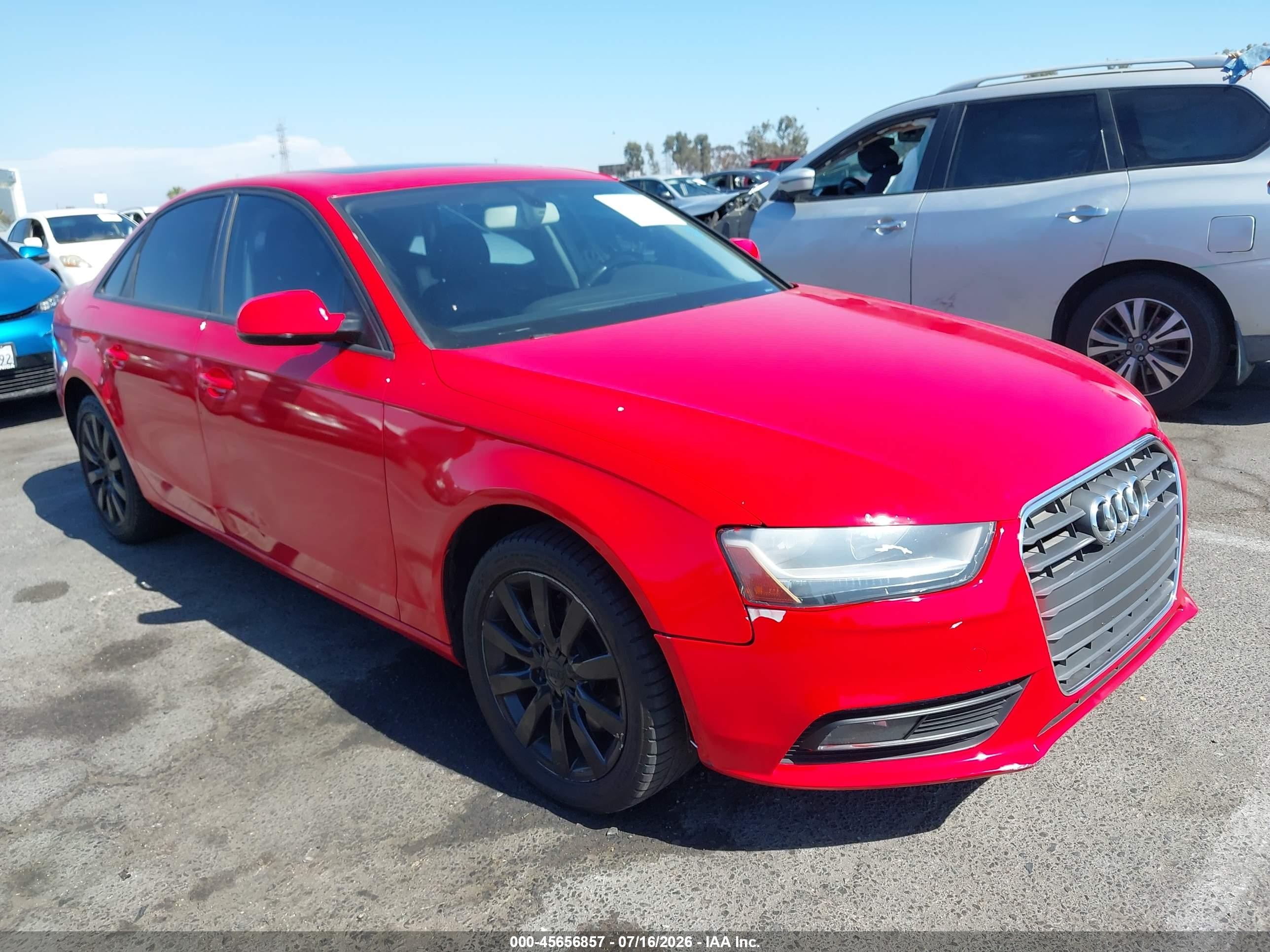 2014 Audi A4 Premium, VIN WAUAFAFLXEN008365 — Normal wear