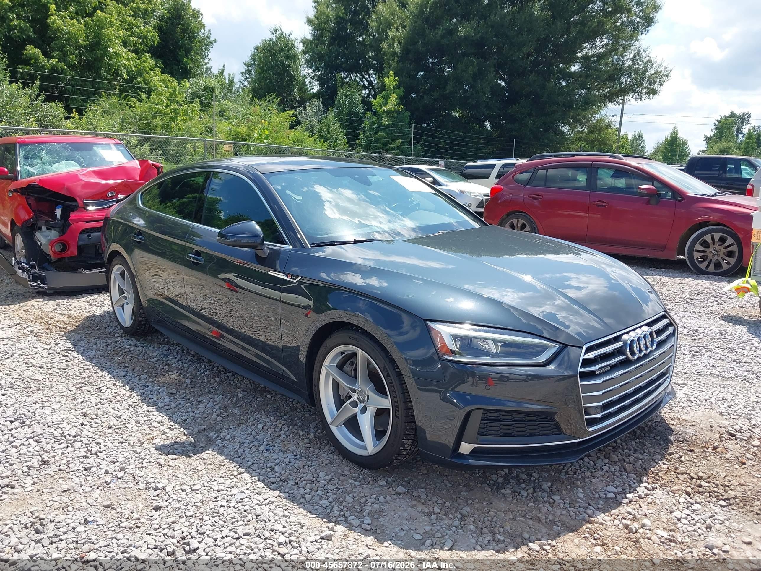 2018 Audi A5 Sportback Premium Plus, VIN WAUENCF53JA061136 — Rear end