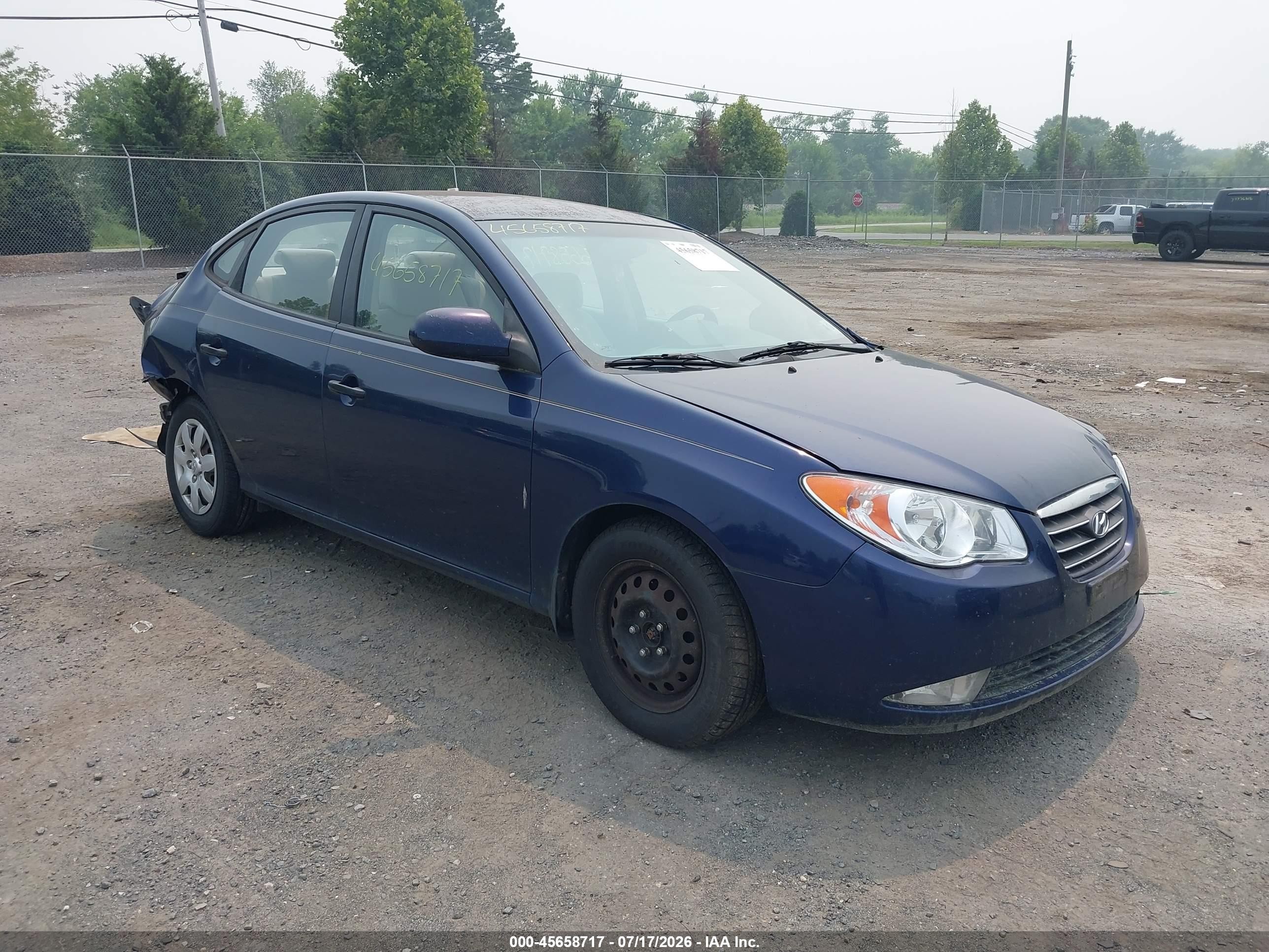 2007 Hyundai Elantra GLS, VIN KMHDU46D57U198905 — Front end