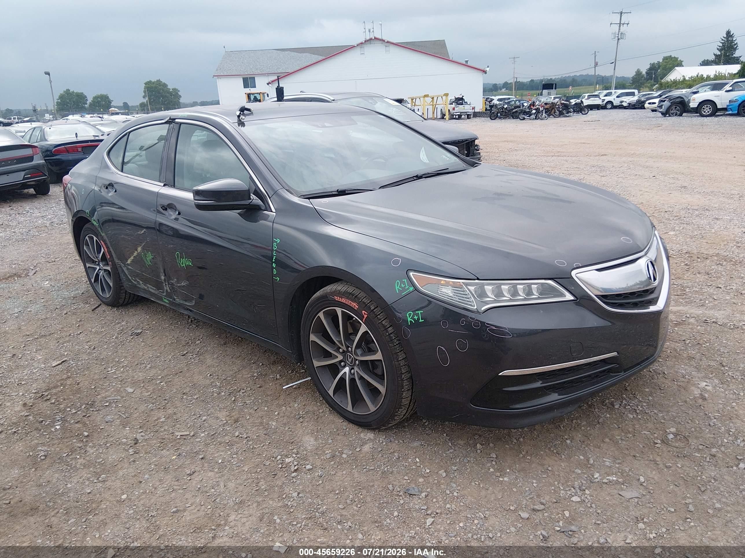 2015 Acura TLX Technology, VIN 19UUB2F59FA022500 — Бок