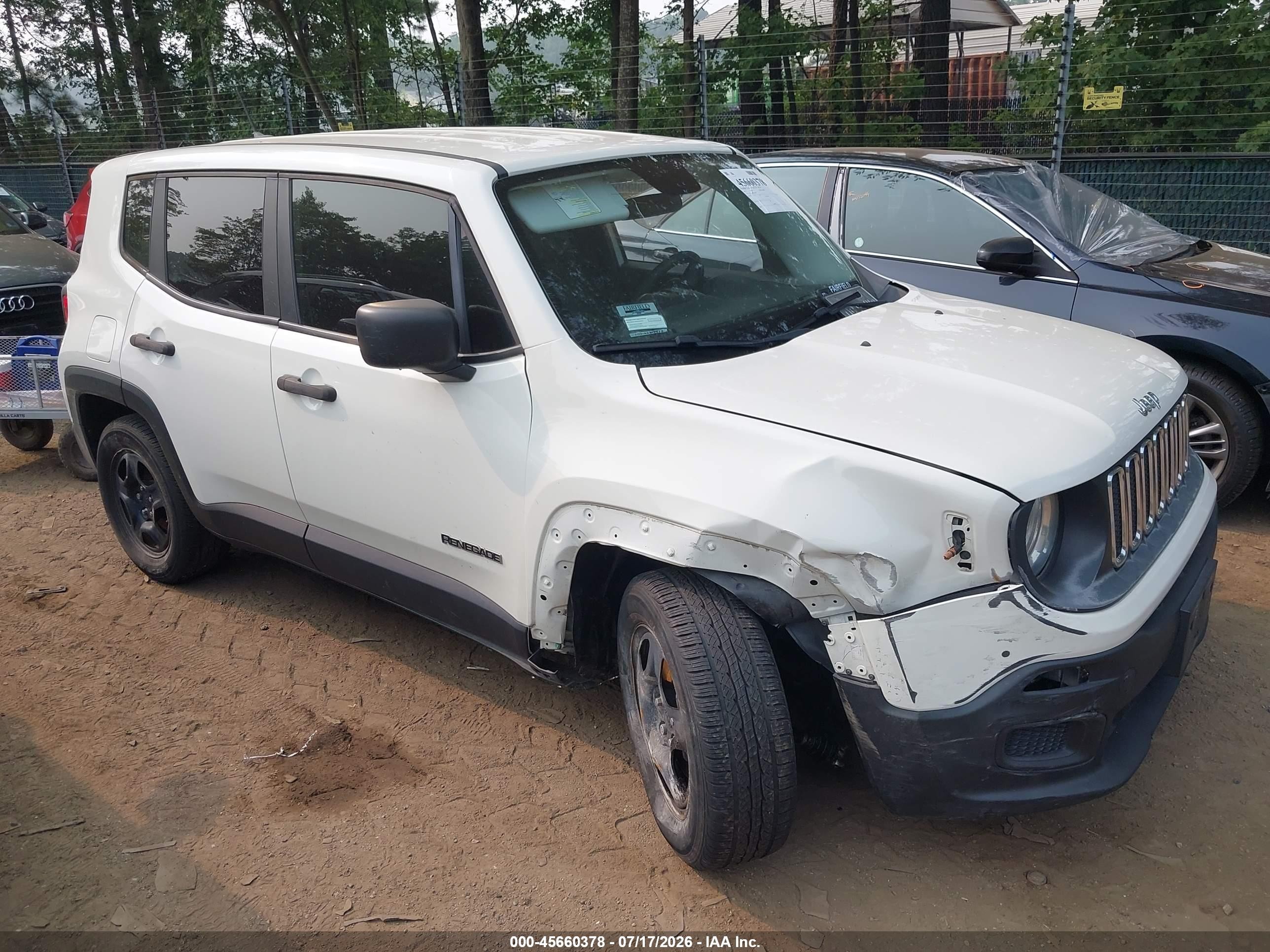 2017 Jeep Renegade Sport, VIN ZACCJAAB9HPF94495 — Normal wear