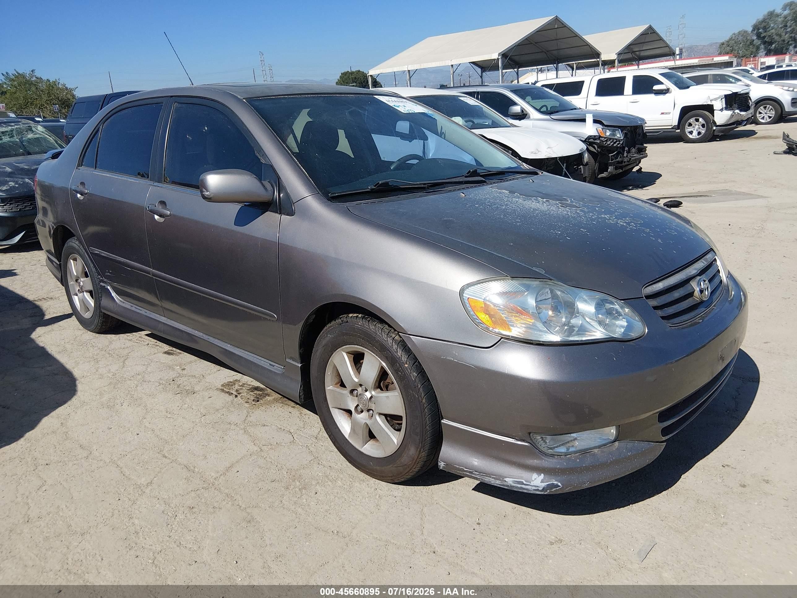 2003 Toyota Corolla LE, VIN 1NXBR32E43Z162862 — Side
