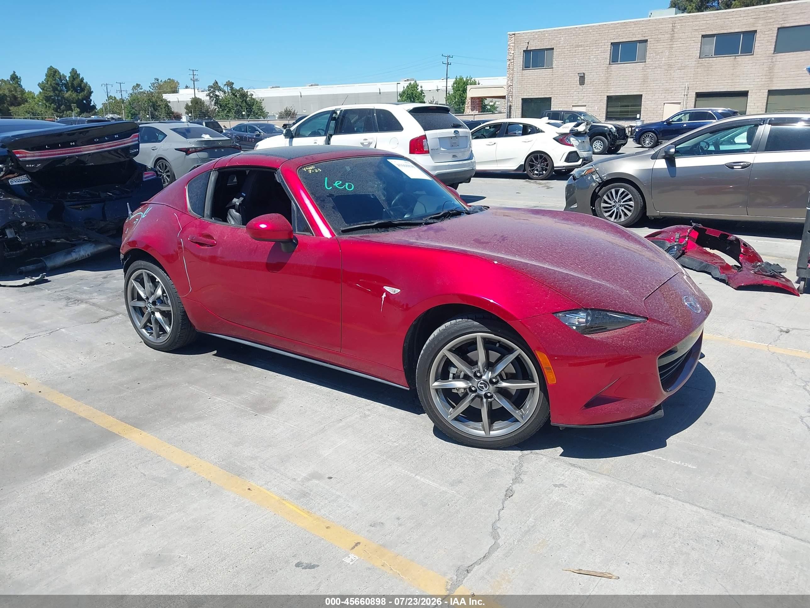 2023 Mazda MX-5 Miata Grand Touring, VIN JM1NDAM78P0556719 — Rear end