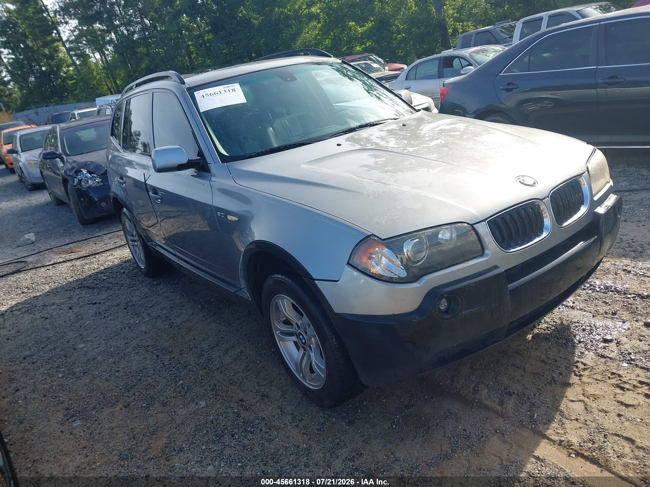 2005 BMW X3 3.0i, VIN WBXPA93455WD17667 — Normal wear