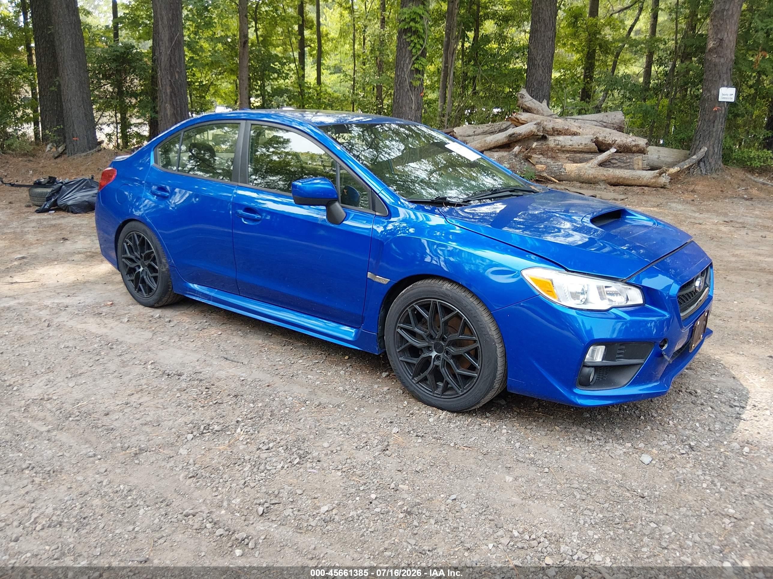 2016 Subaru WRX Premium, VIN JF1VA1E62G9826320 — Side