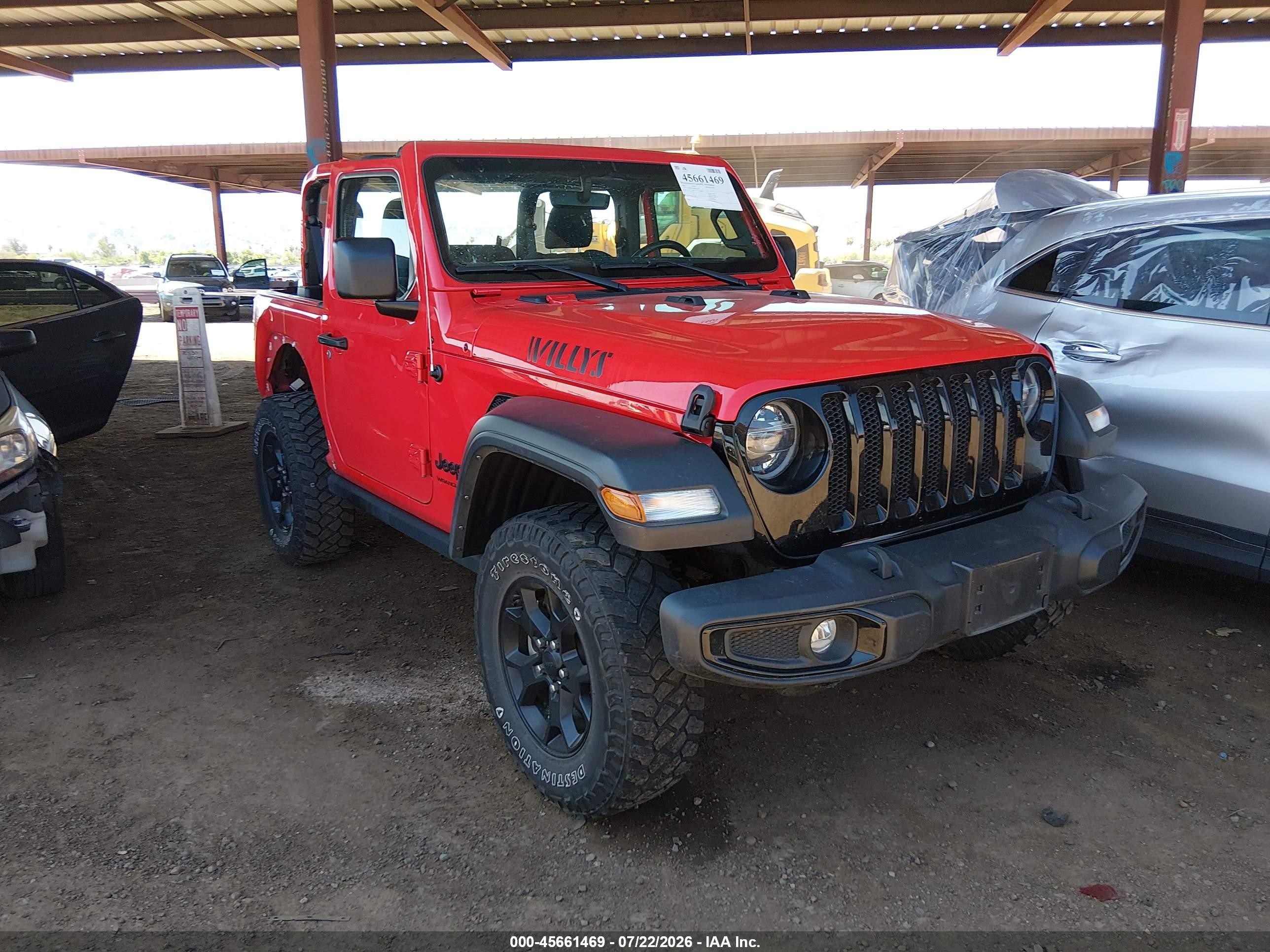 2021 Jeep Wrangler Sport S, VIN 1C4HJXAG1MW794160 — Rear end