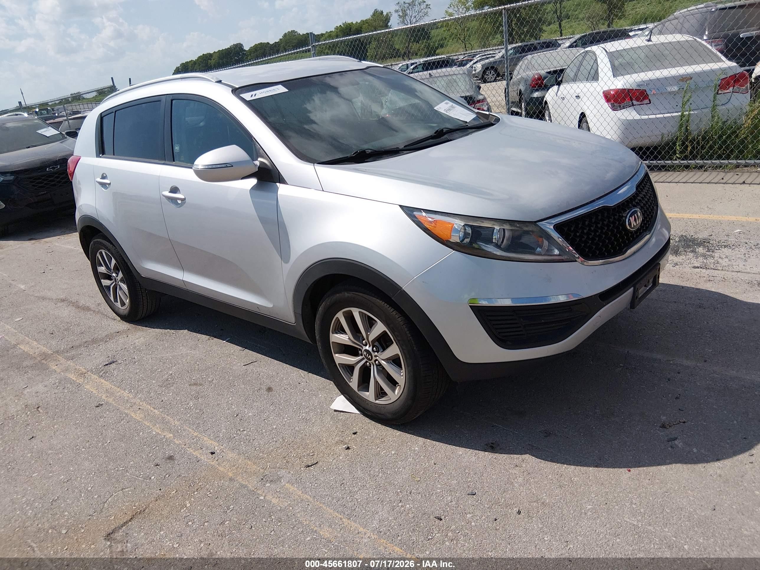 2014 Kia Sportage LX, VIN KNDPB3AC3E7557793 — Normal wear