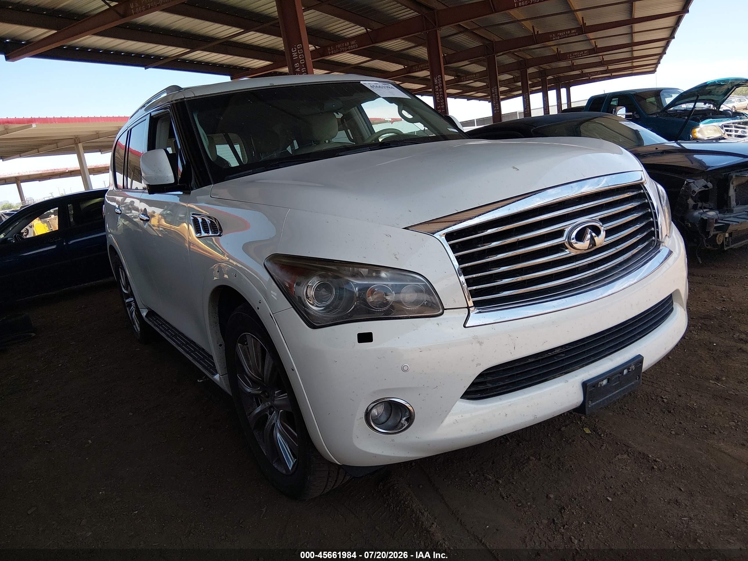 2012 Infiniti QX56 7-passenger, VIN JN8AZ2NE7C9022639 — Side