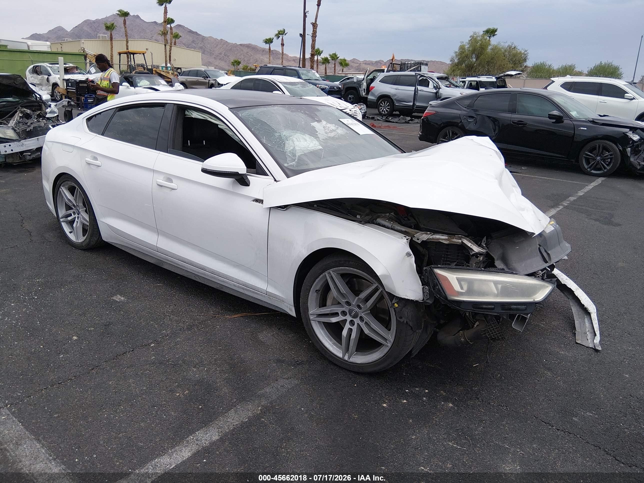 2018 Audi A5 Sportback Premium Plus, VIN WAUENCF51JA104260 — Front end