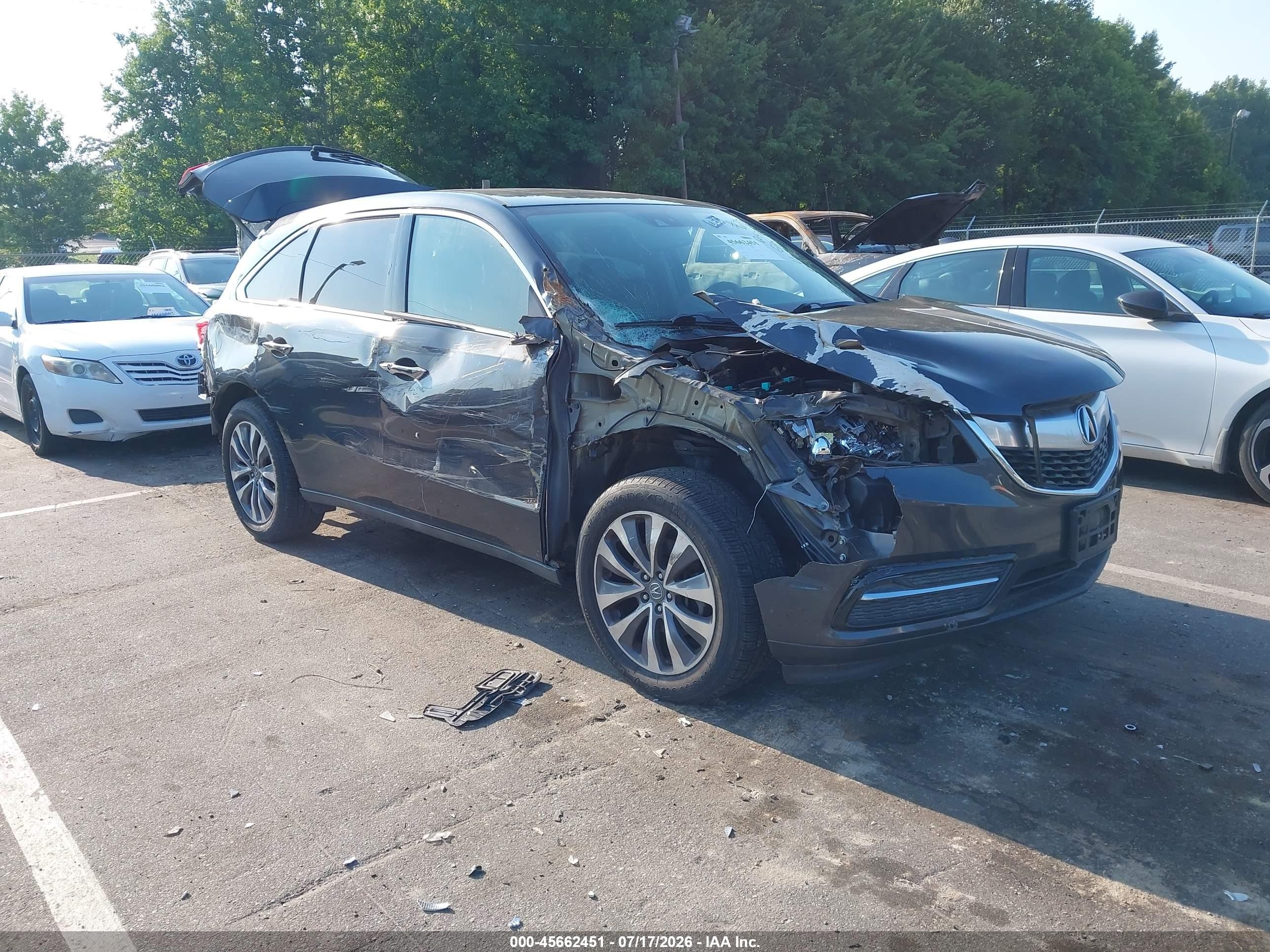 2014 Acura MDX Technology, VIN 5FRYD4H45EB017602 — Front end