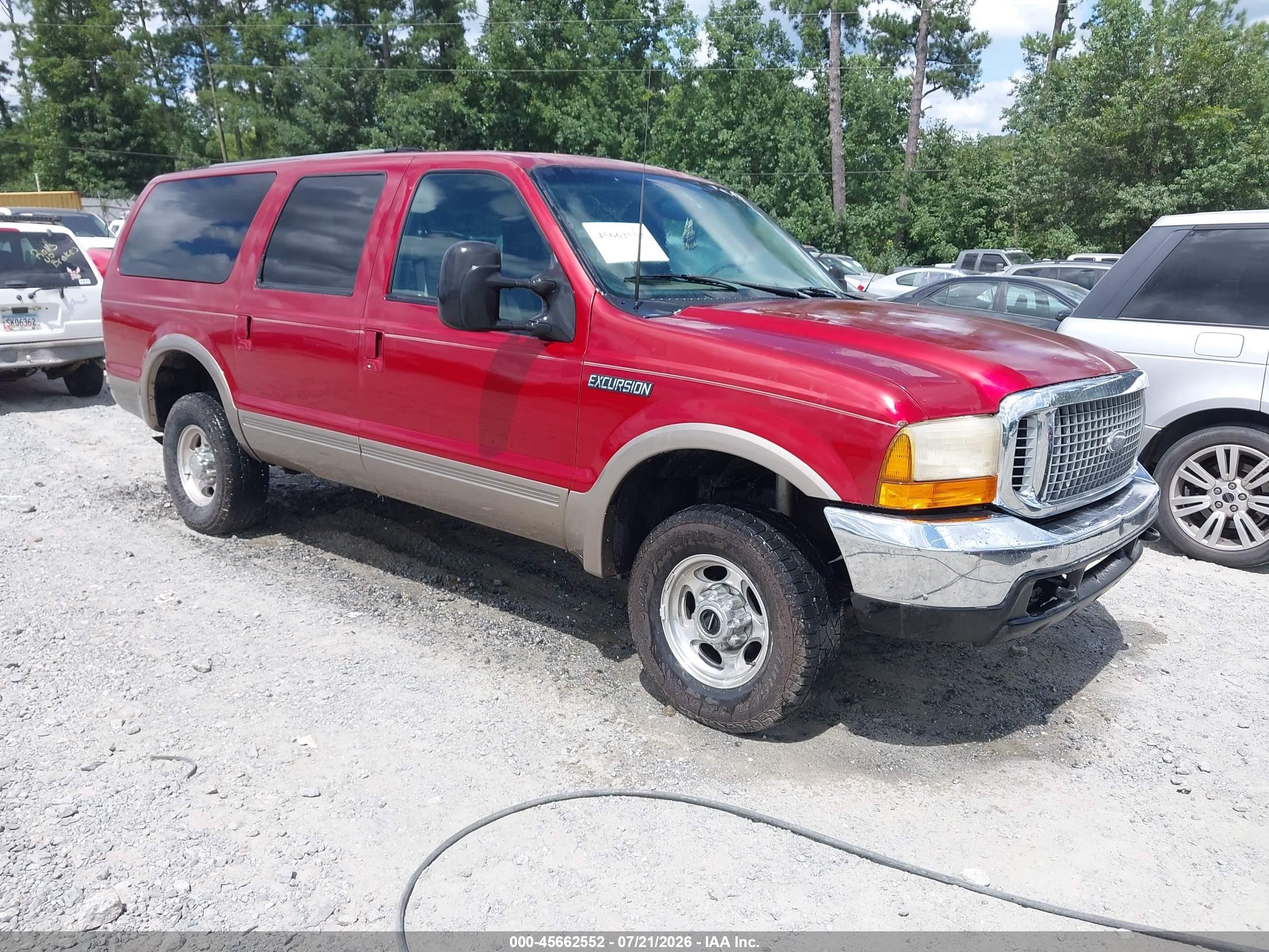 2000 Ford Excursion Limited, VIN 1FMNU43S0YEA74009 — Normal wear