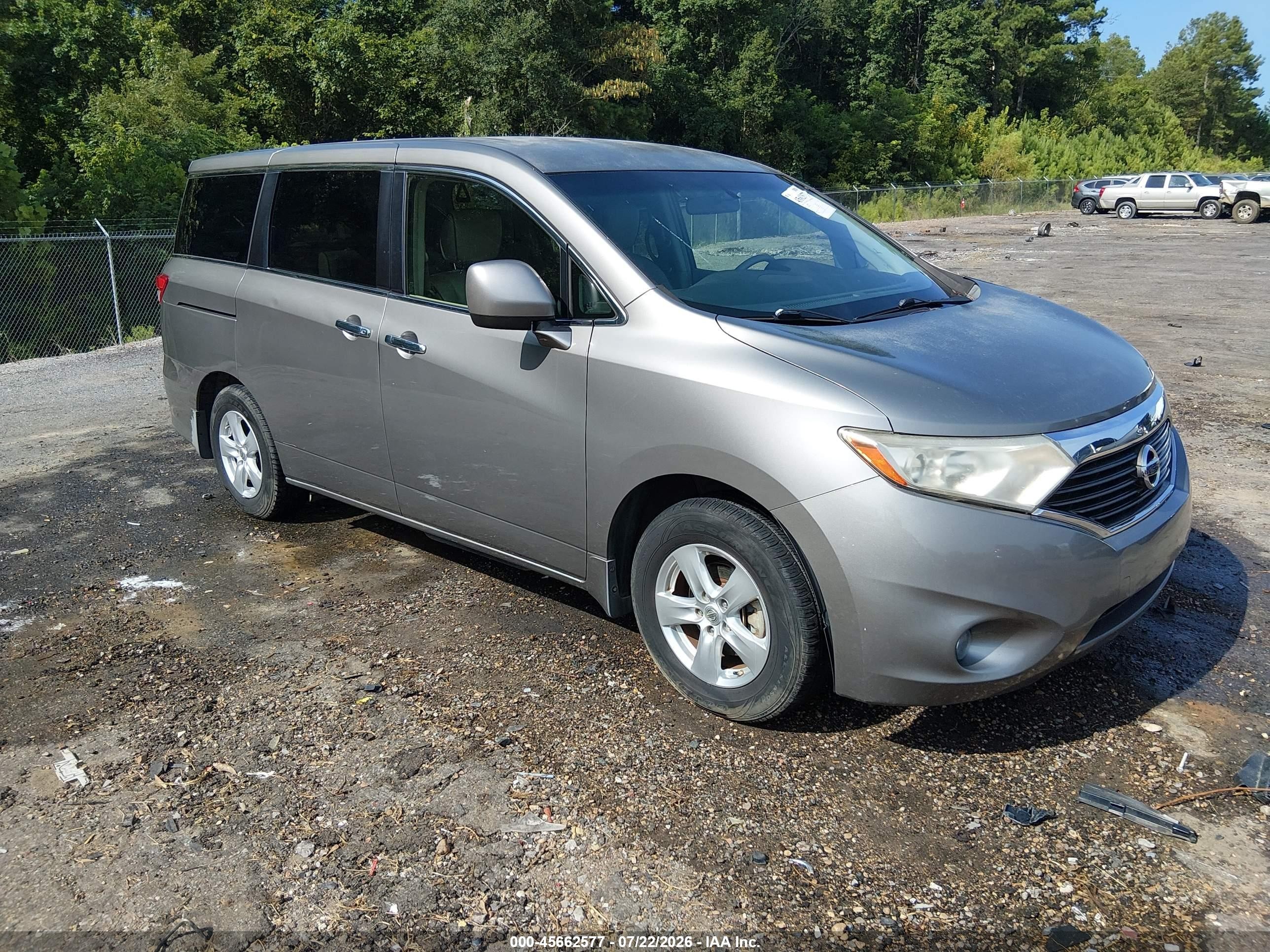 2013 Nissan Quest S, VIN JN8AE2KP2D9063182 — Fresh water flood