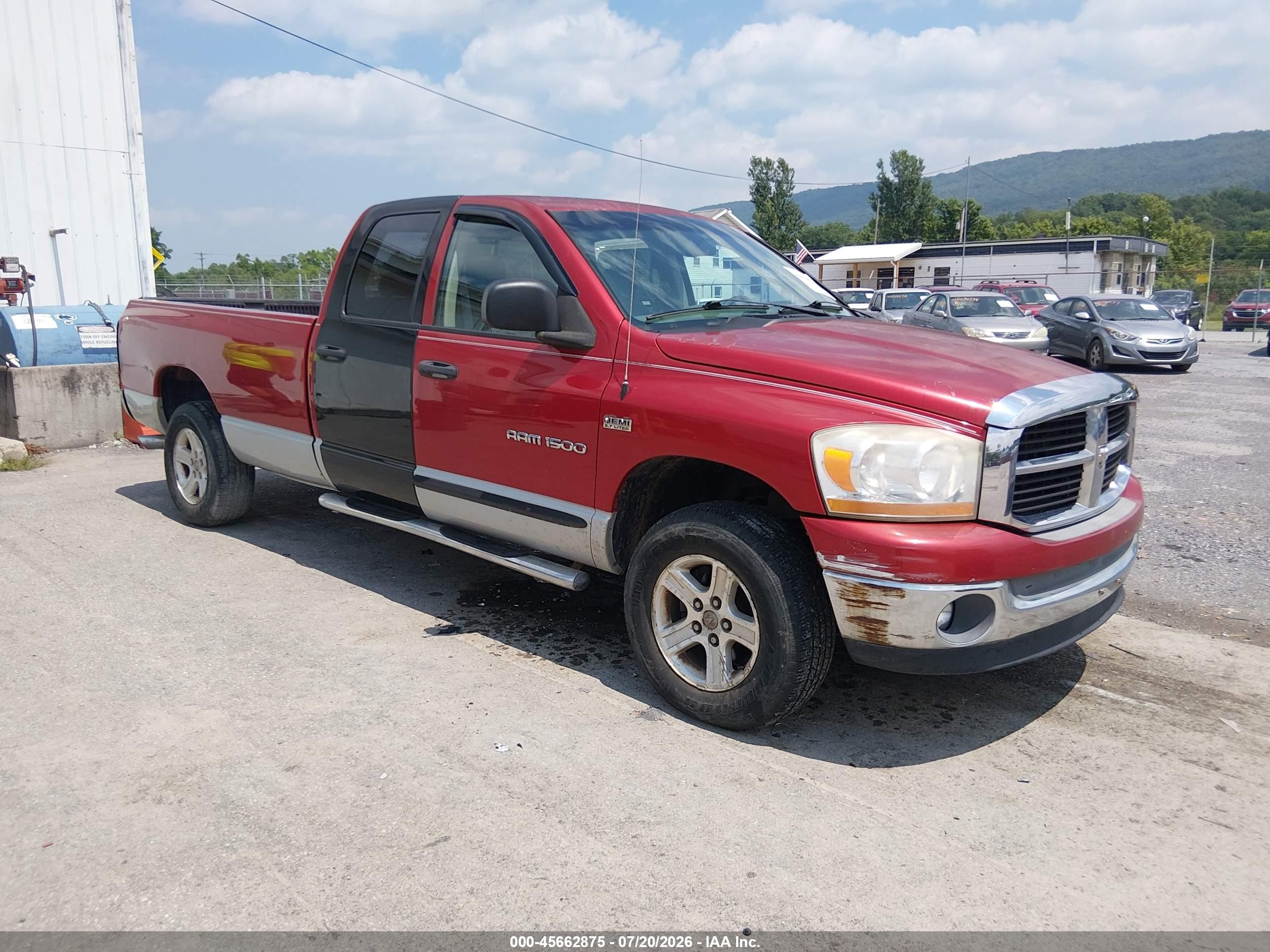 2006 Dodge 1500 SLT, VIN 1D7HU18286J129213 — Обычный износ