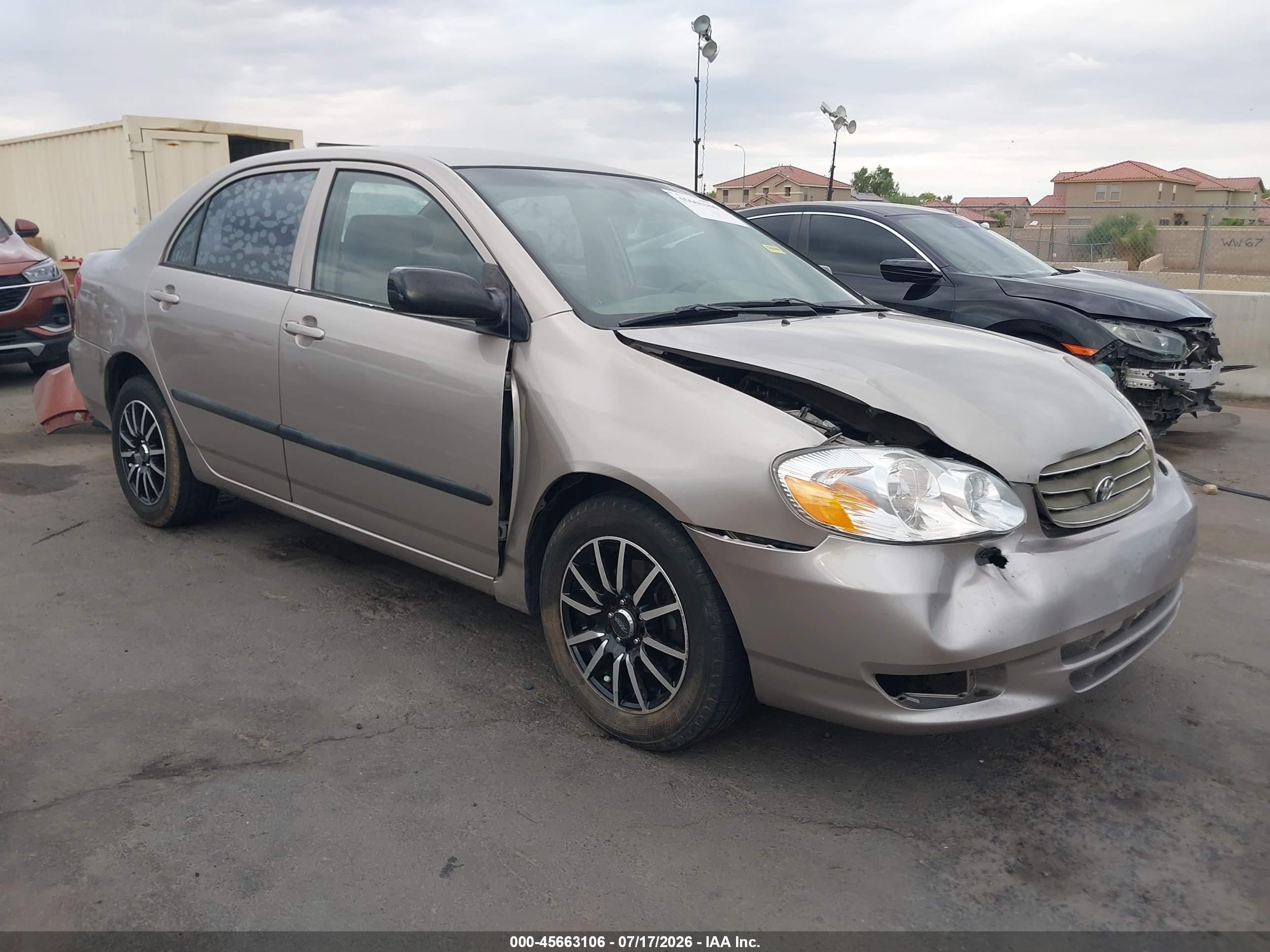 2003 Toyota Corolla S, VIN 1NXBR32E53Z131121 — Front end