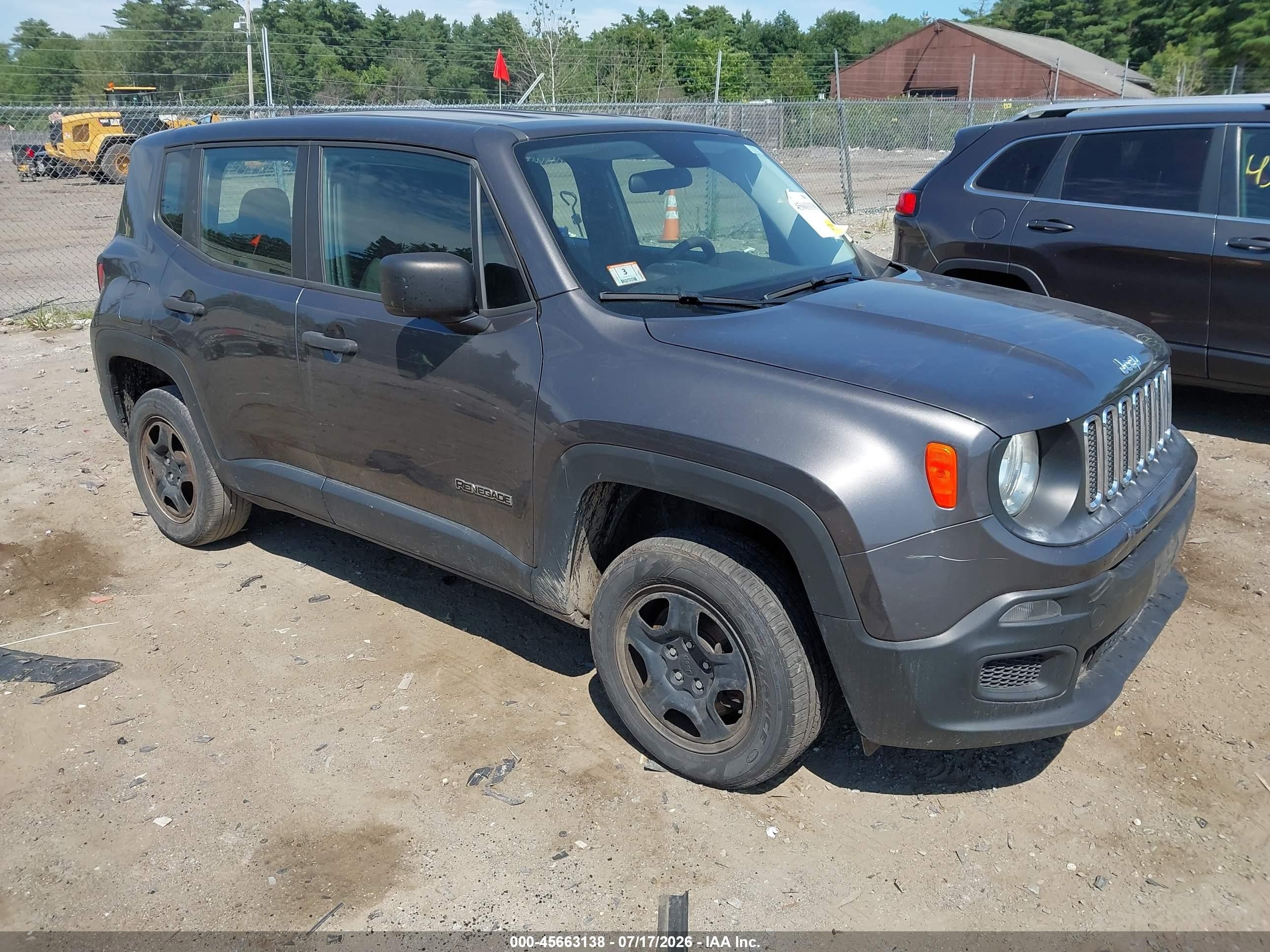 2017 Jeep Renegade Sport, VIN ZACCJBAB0HPF46356 — Front end