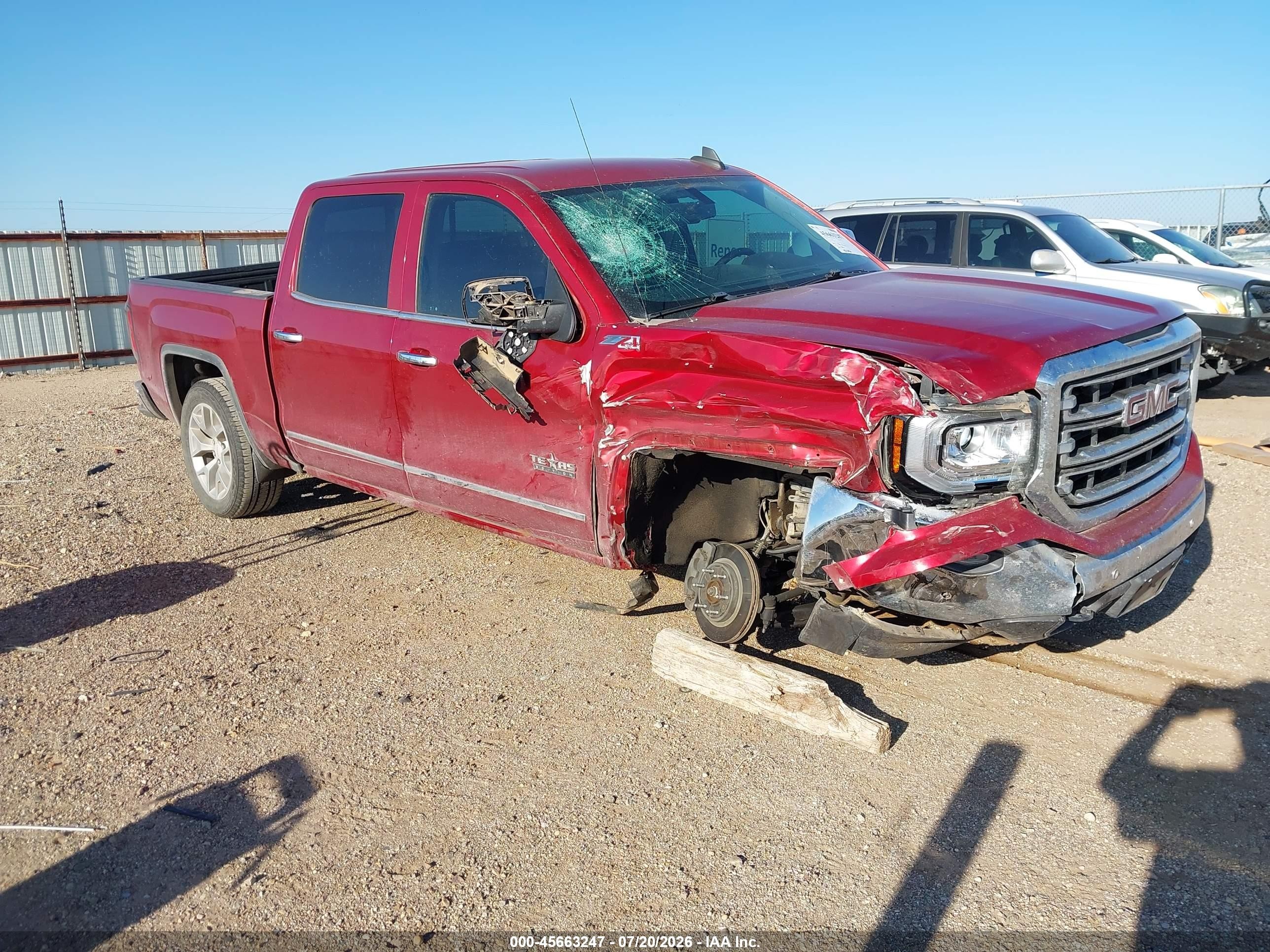 2018 GMC Sierra 1500 SLT, VIN 3GTU2NEC5JG641718 — Front end