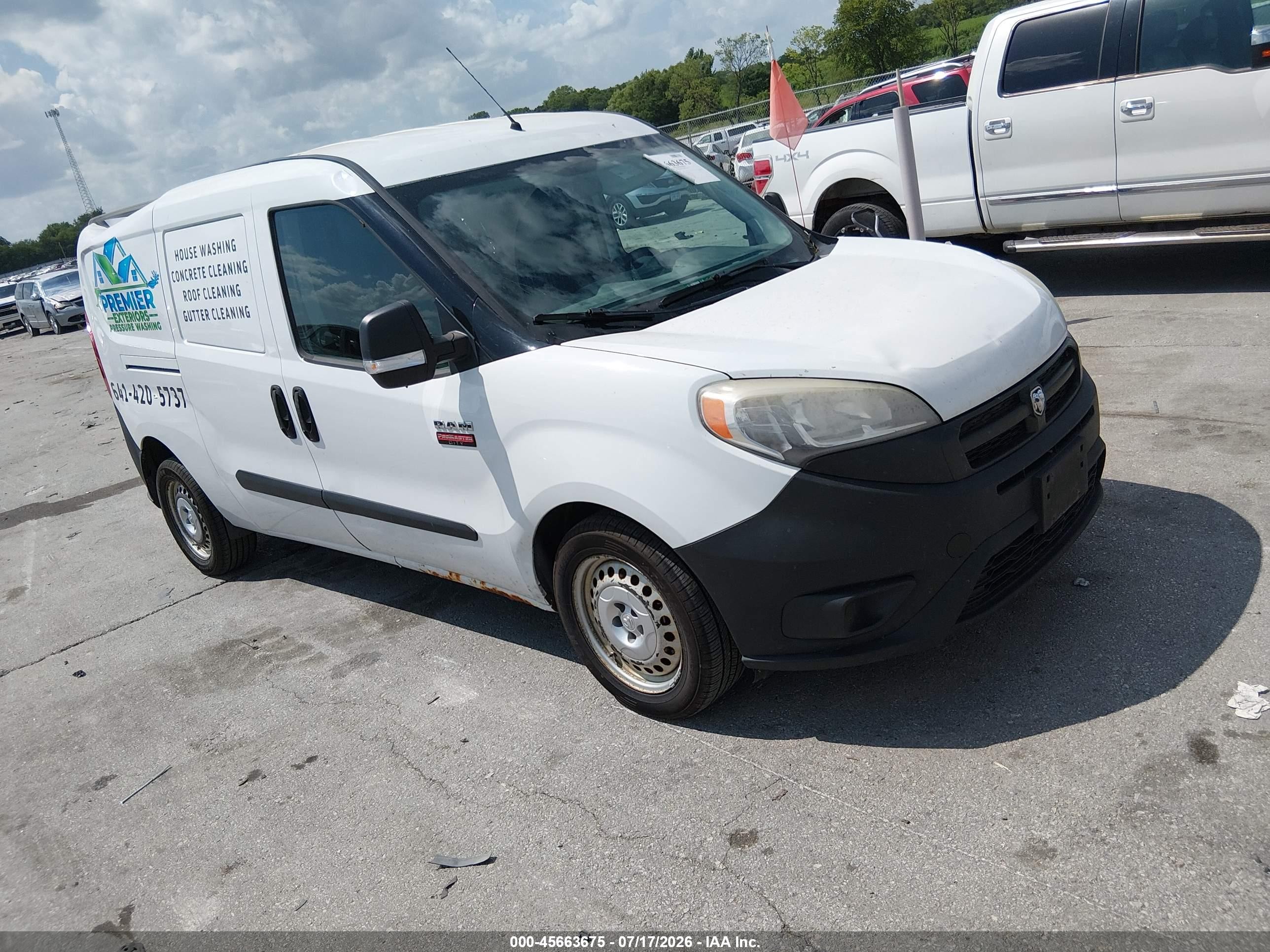 2016 Ram ProMaster City Cargo Tradesman, VIN ZFBERFAT6G6C49990 — Крыша