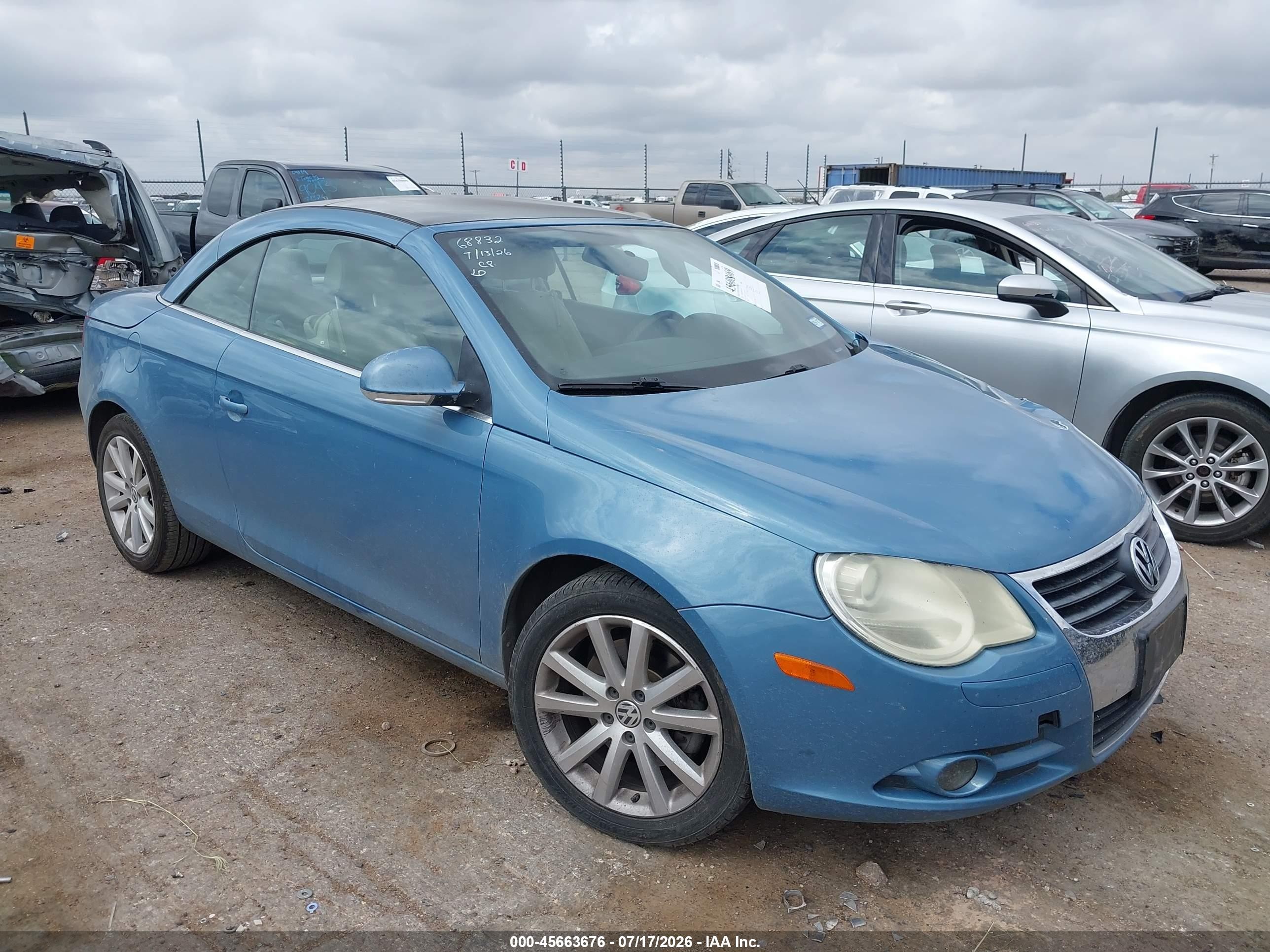 2008 Volkswagen Eos Turbo, VIN WVWBA71F28V035557 — Front end