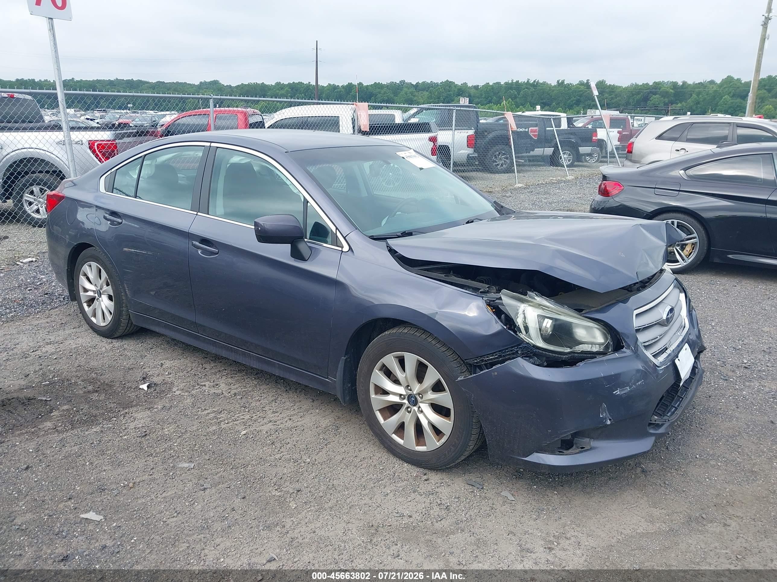 2015 Subaru Legacy Premium, VIN 4S3BNAC61F3066855 — Front end