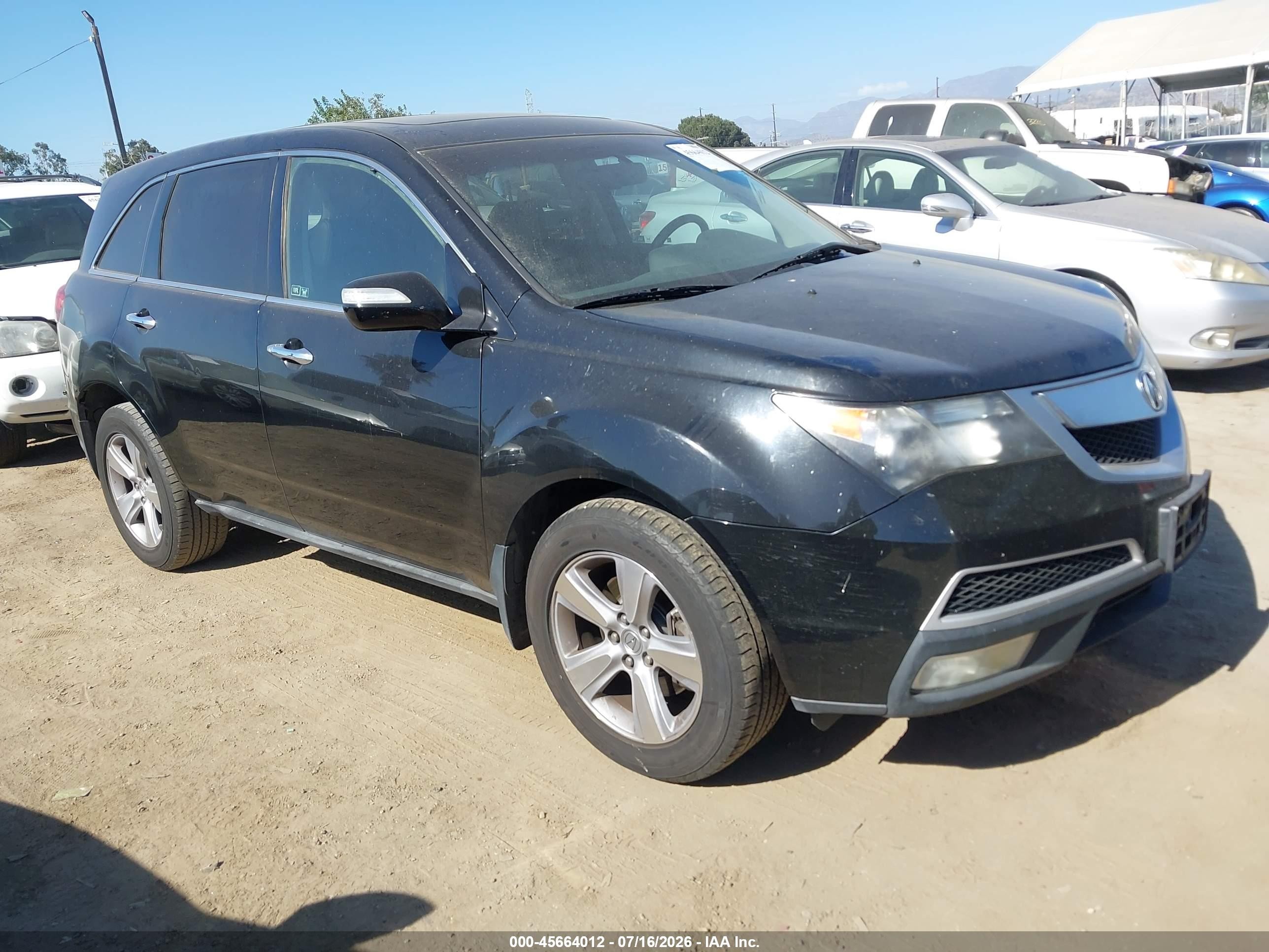 2011 Acura MDX Technology, VIN 2HNYD2H66BH514990 — Not stated