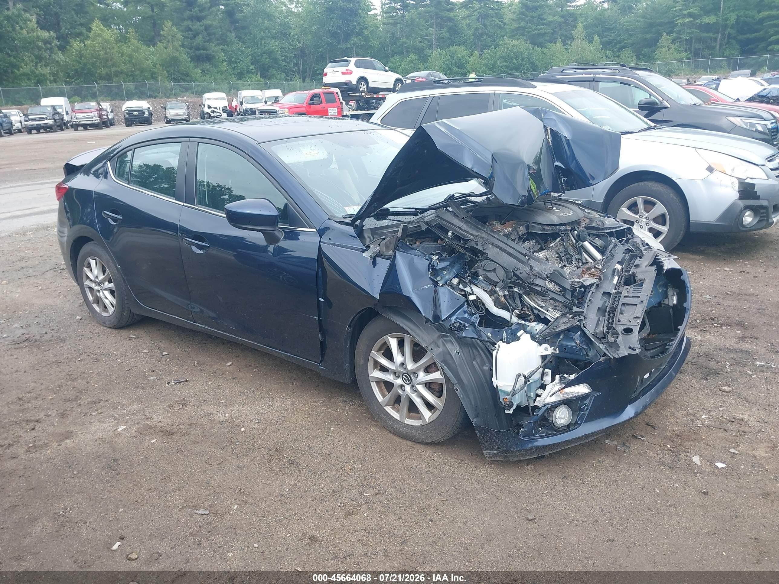 2016 Mazda 3 i Touring, VIN JM1BM1V74G1350258 — Front end