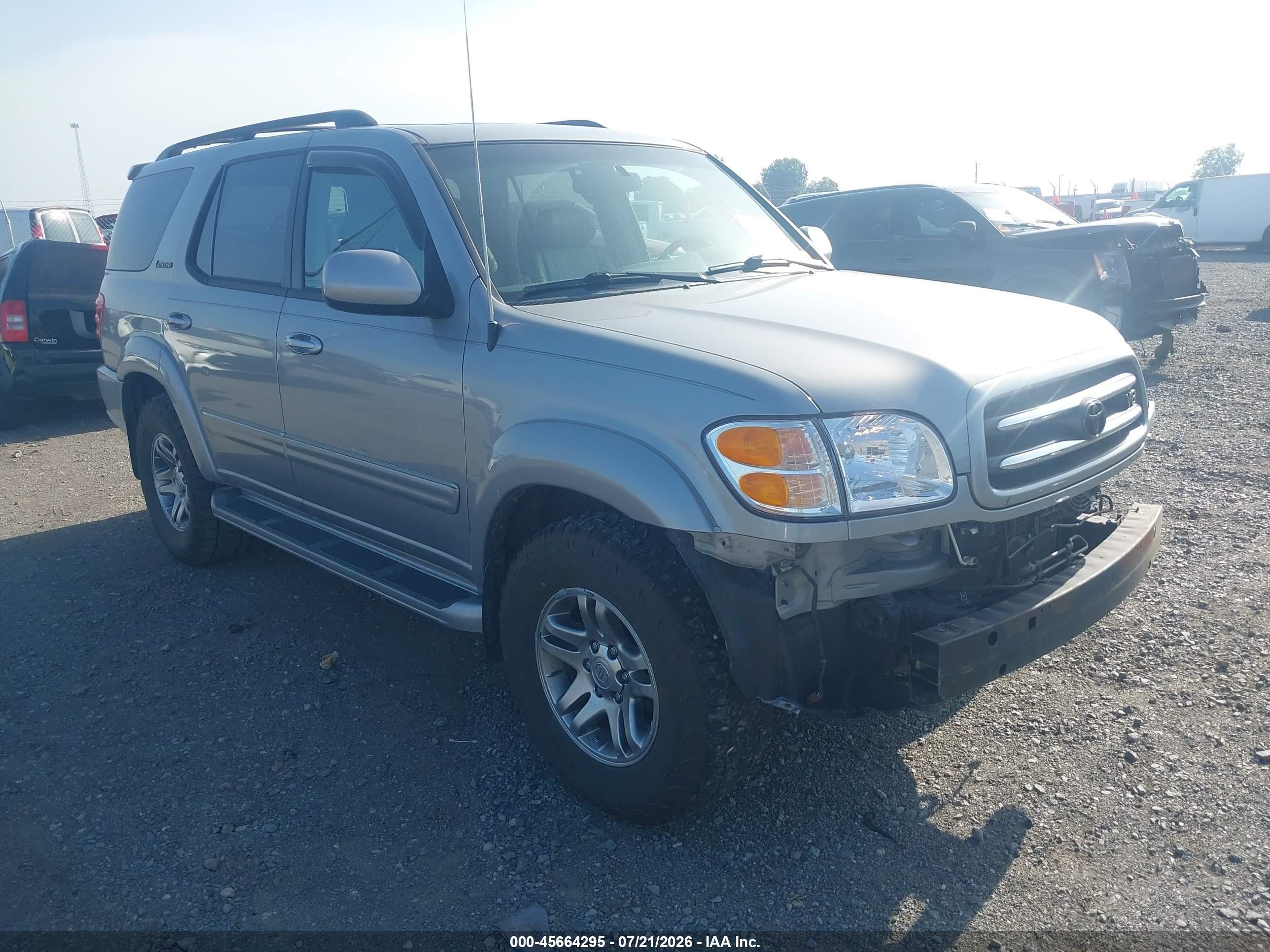 2003 Toyota Sequoia Limited, VIN 5TDBT48A13S190171 — Front end
