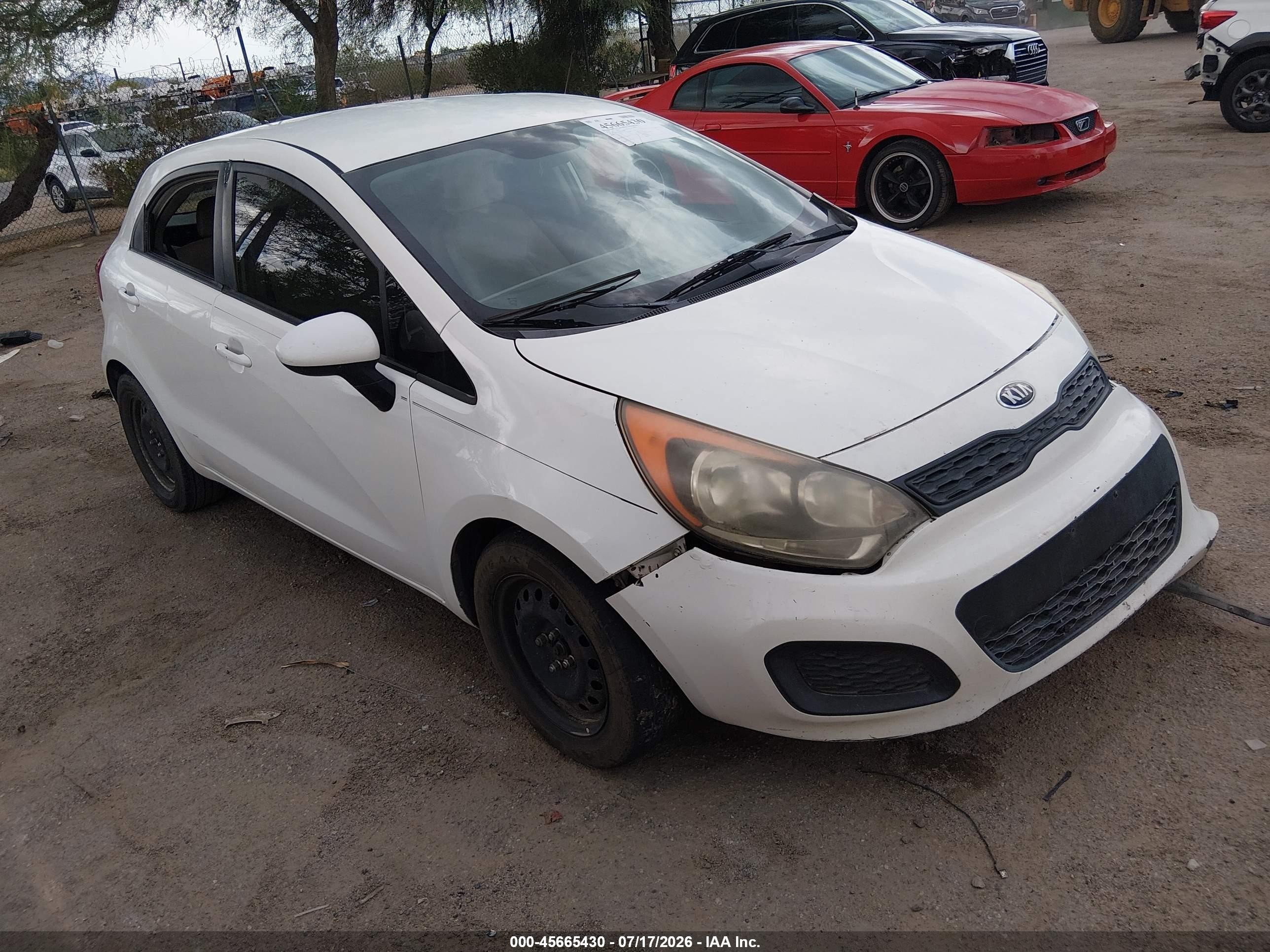 2013 Kia Rio LX, VIN KNADM5A30D6151657 — Front end