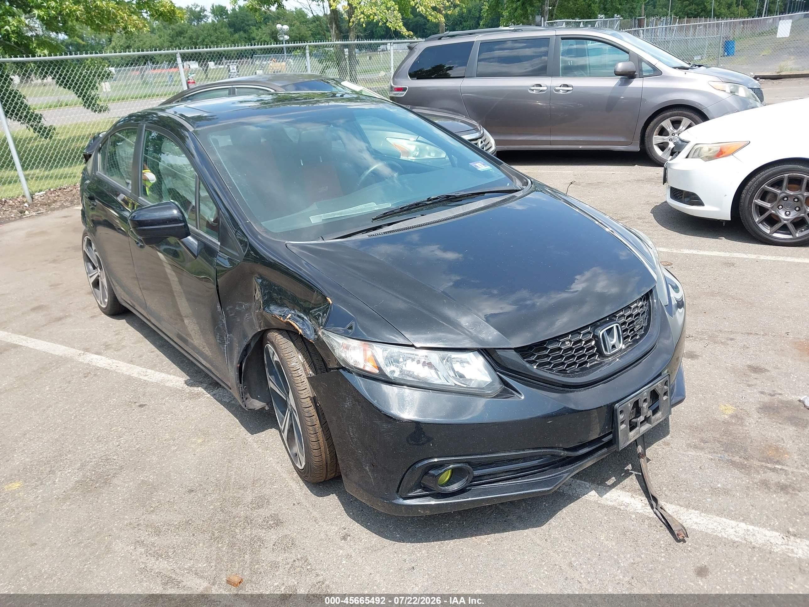 2015 Honda Civic Si, VIN 2HGFB6E57FH709459 — Rear end