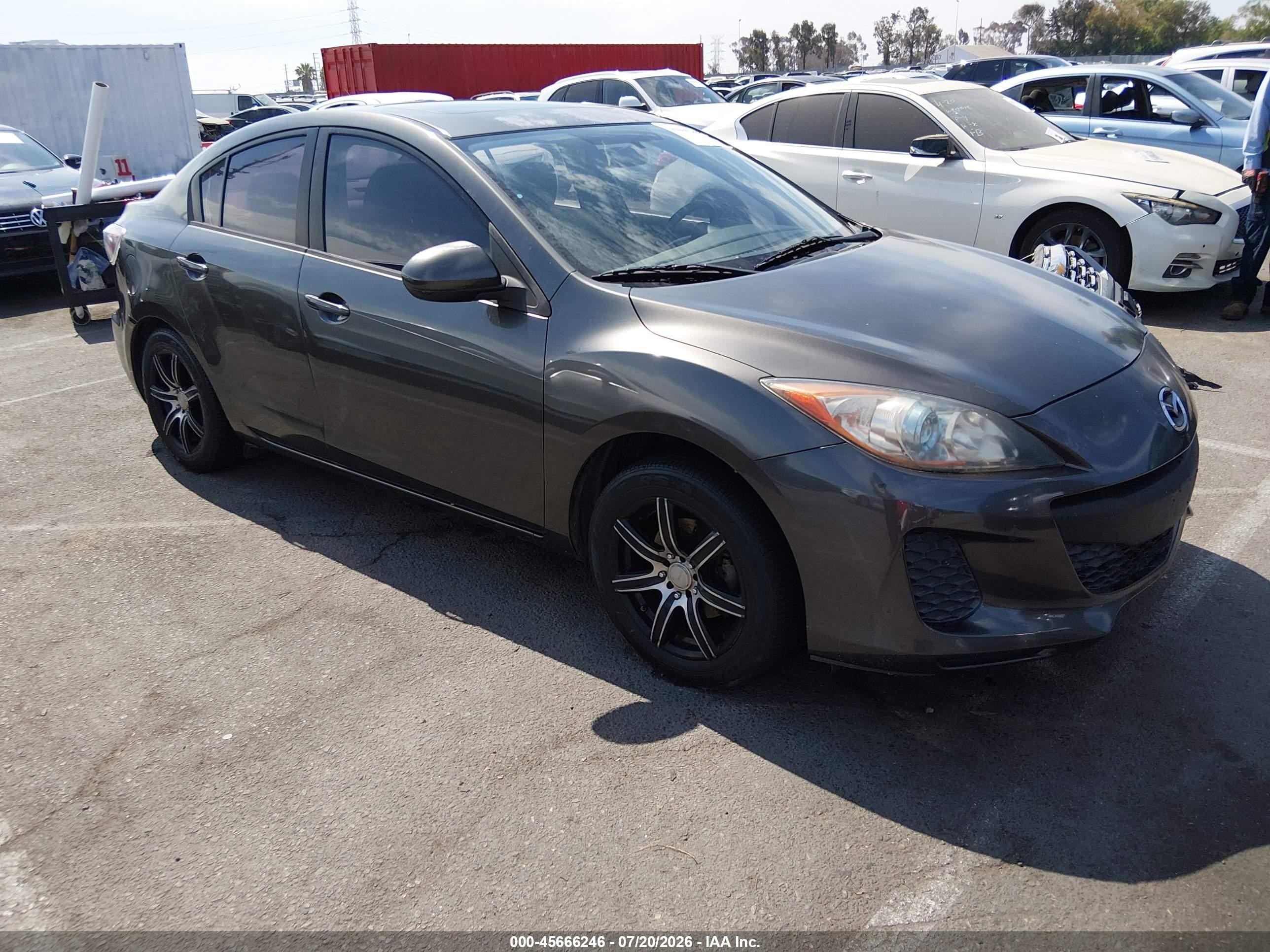 2012 Mazda 3 i Grand Touring, VIN JM1BL1W84C1558595 — Rear end