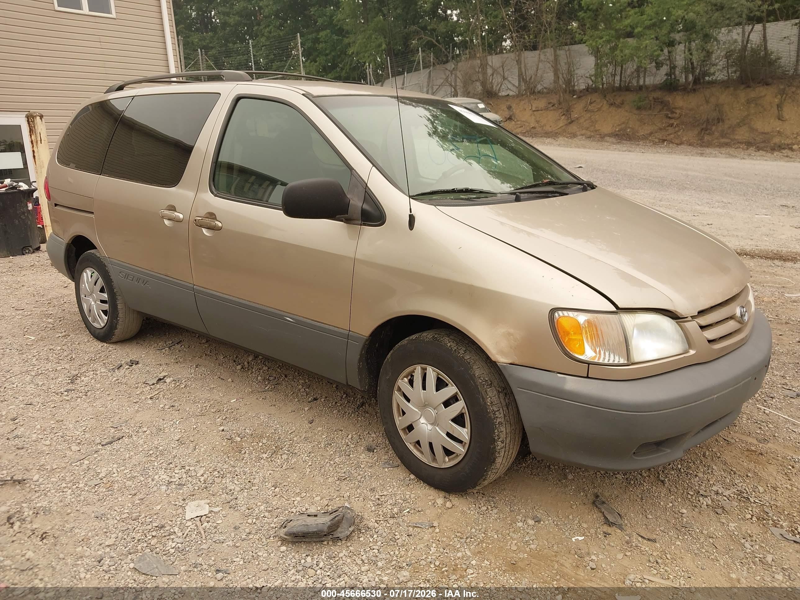 2003 Toyota Sienna CE, VIN 4T3ZF19C83U522996 — Normal wear