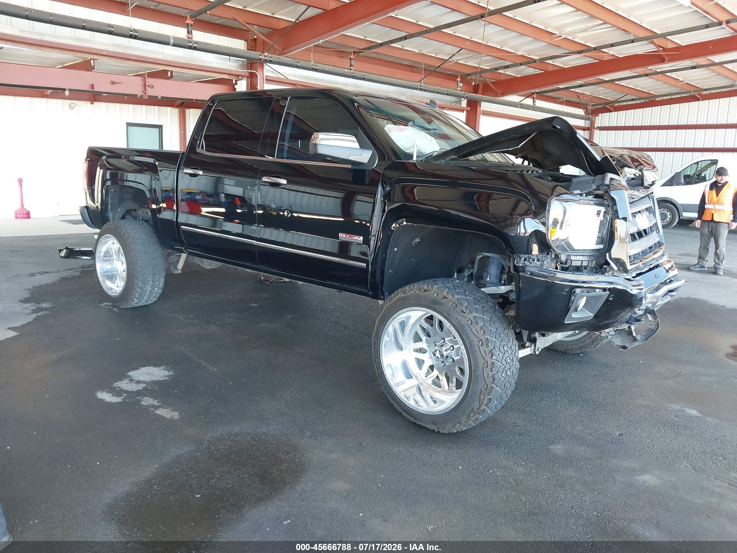 2014 GMC Sierra 1500 SLT, VIN 3GTU2VEC1EG240317 — Front end