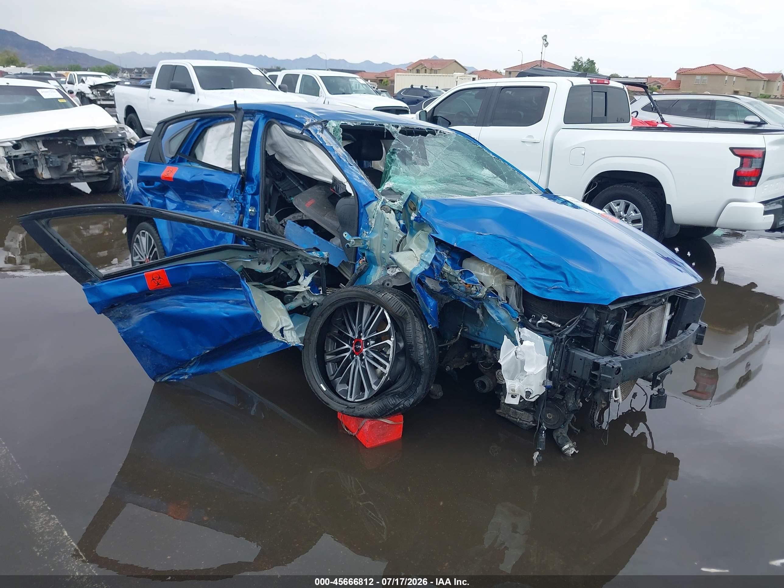 2022 Kia Forte GT, VIN 3KPF44ACXNE499662 — Опрокидывание