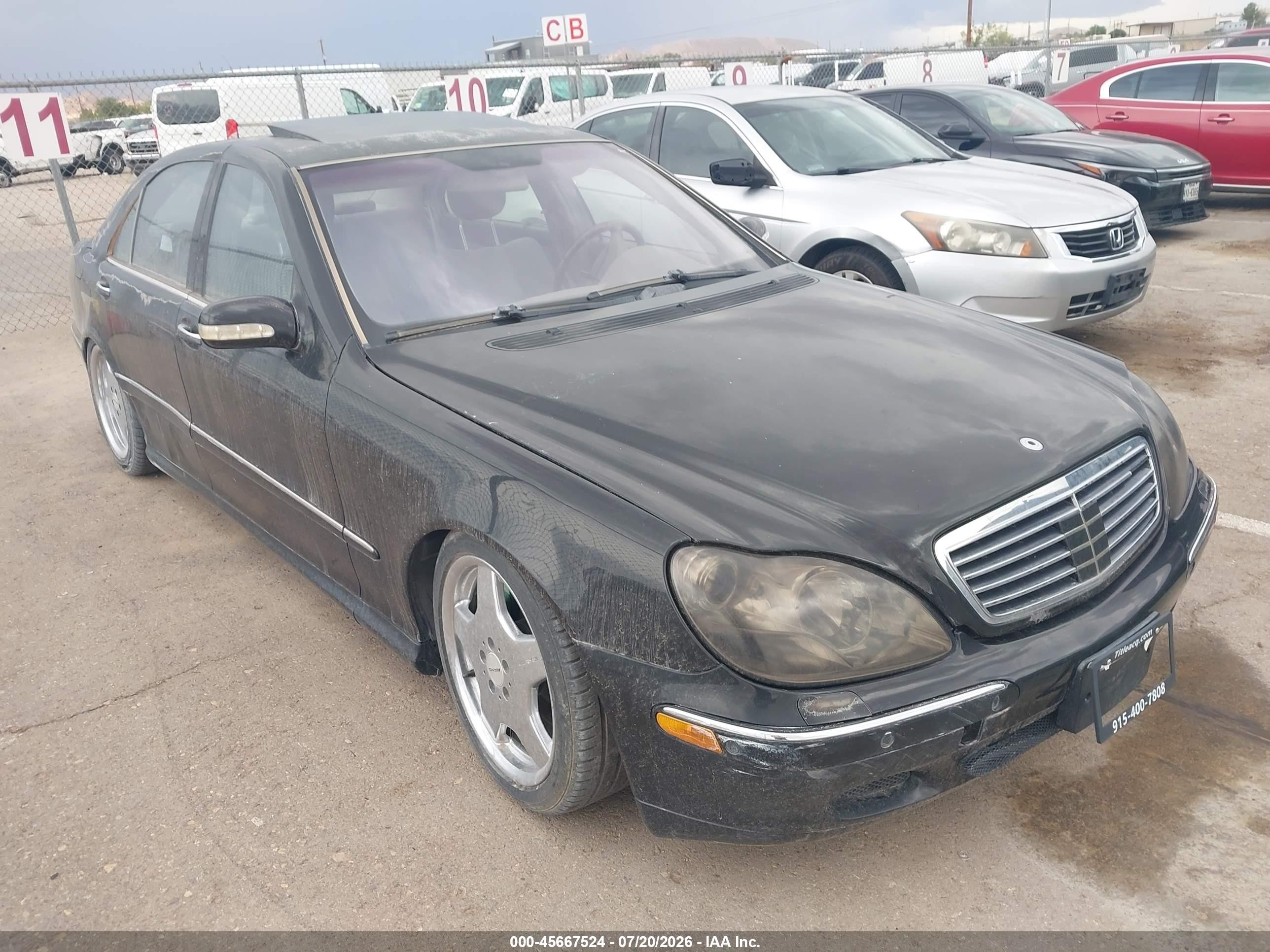 2002 Mercedes-Benz S 55 AMG, VIN WDBNG73J82A264223 — Front end