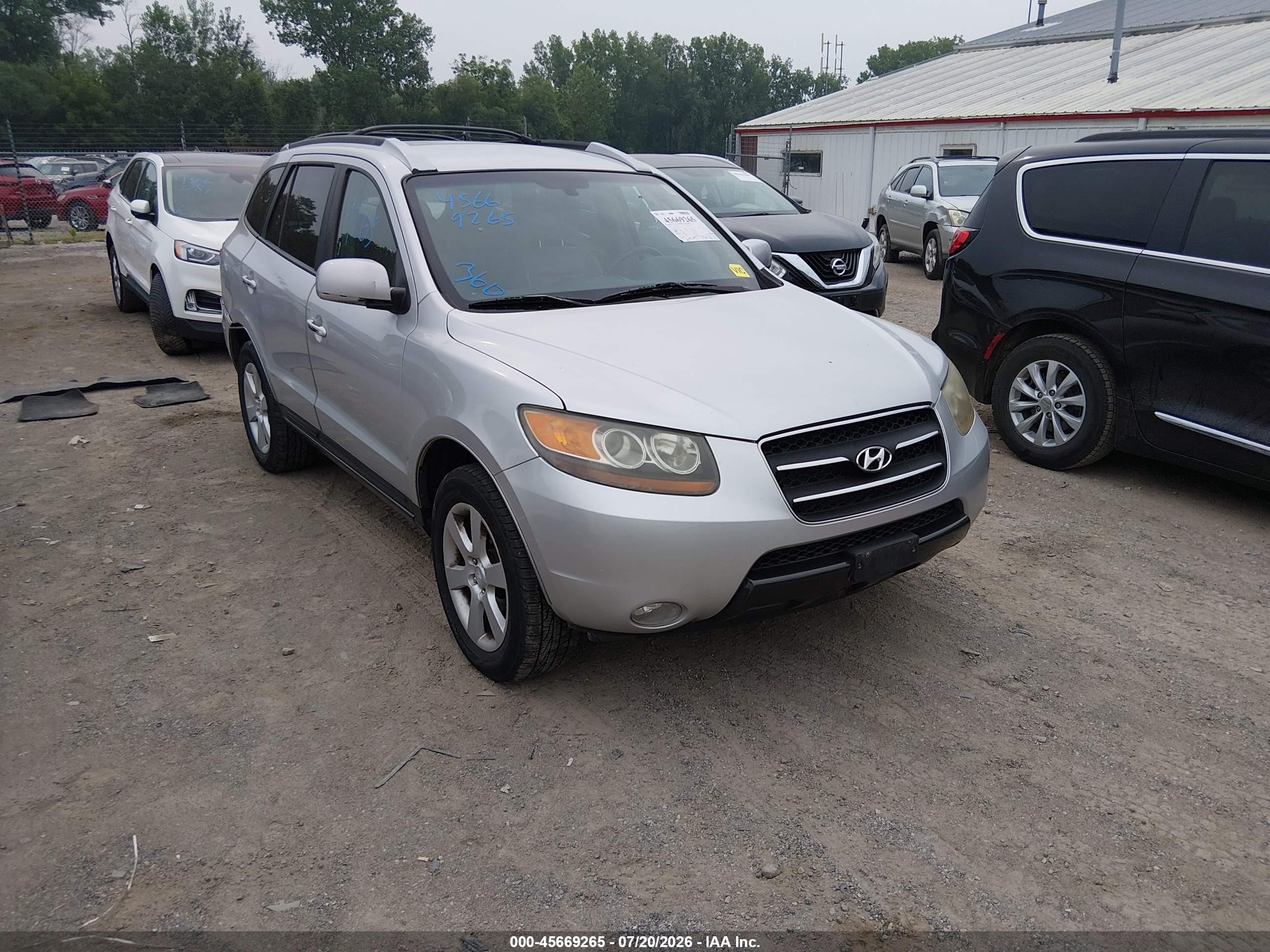 2007 Hyundai Santa Fe SE, VIN 5NMSH73E17H046156 — Зад