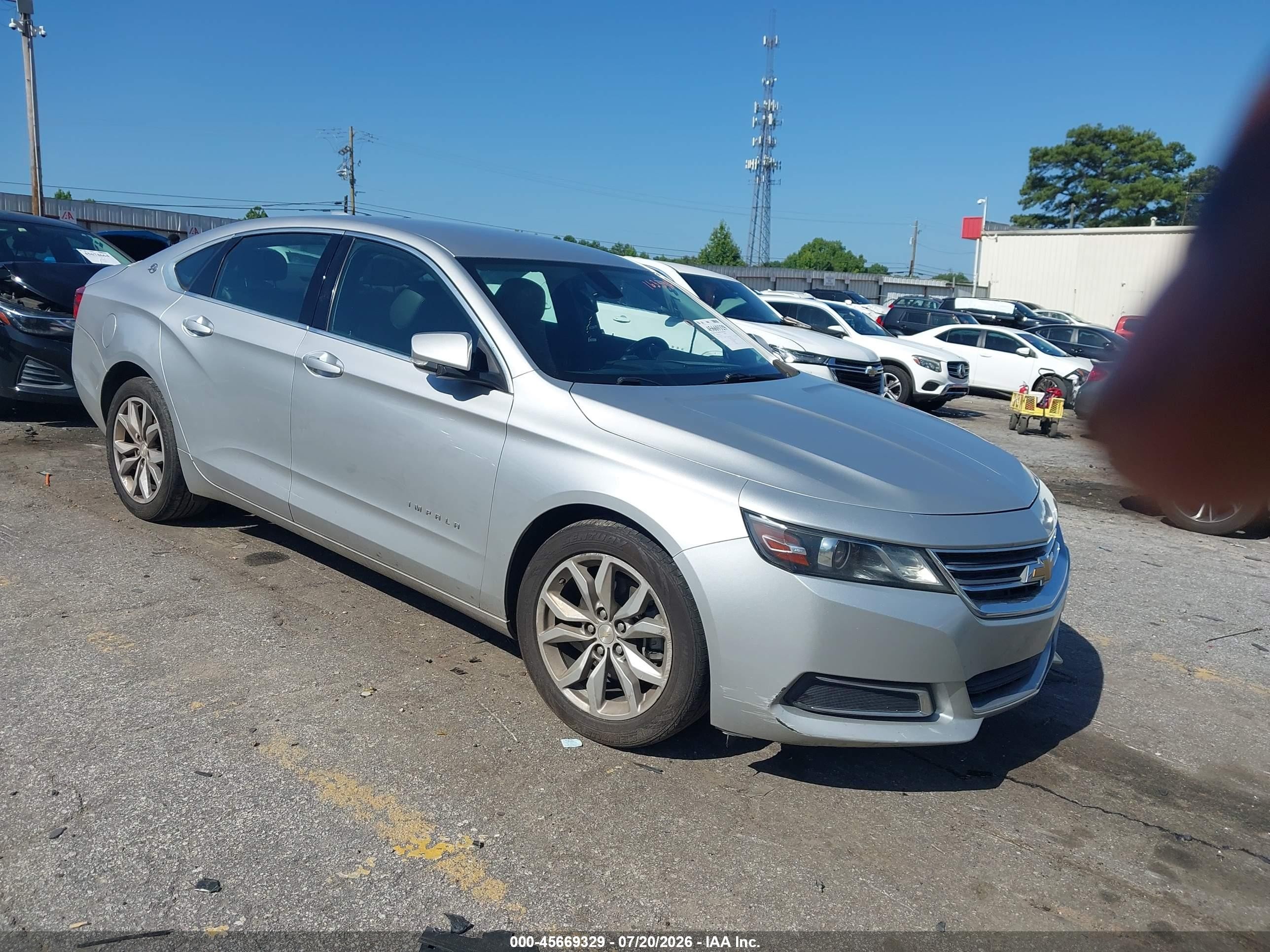 2016 Chevrolet Impala LT, VIN 2G1105SA1G9163398 — Rear end