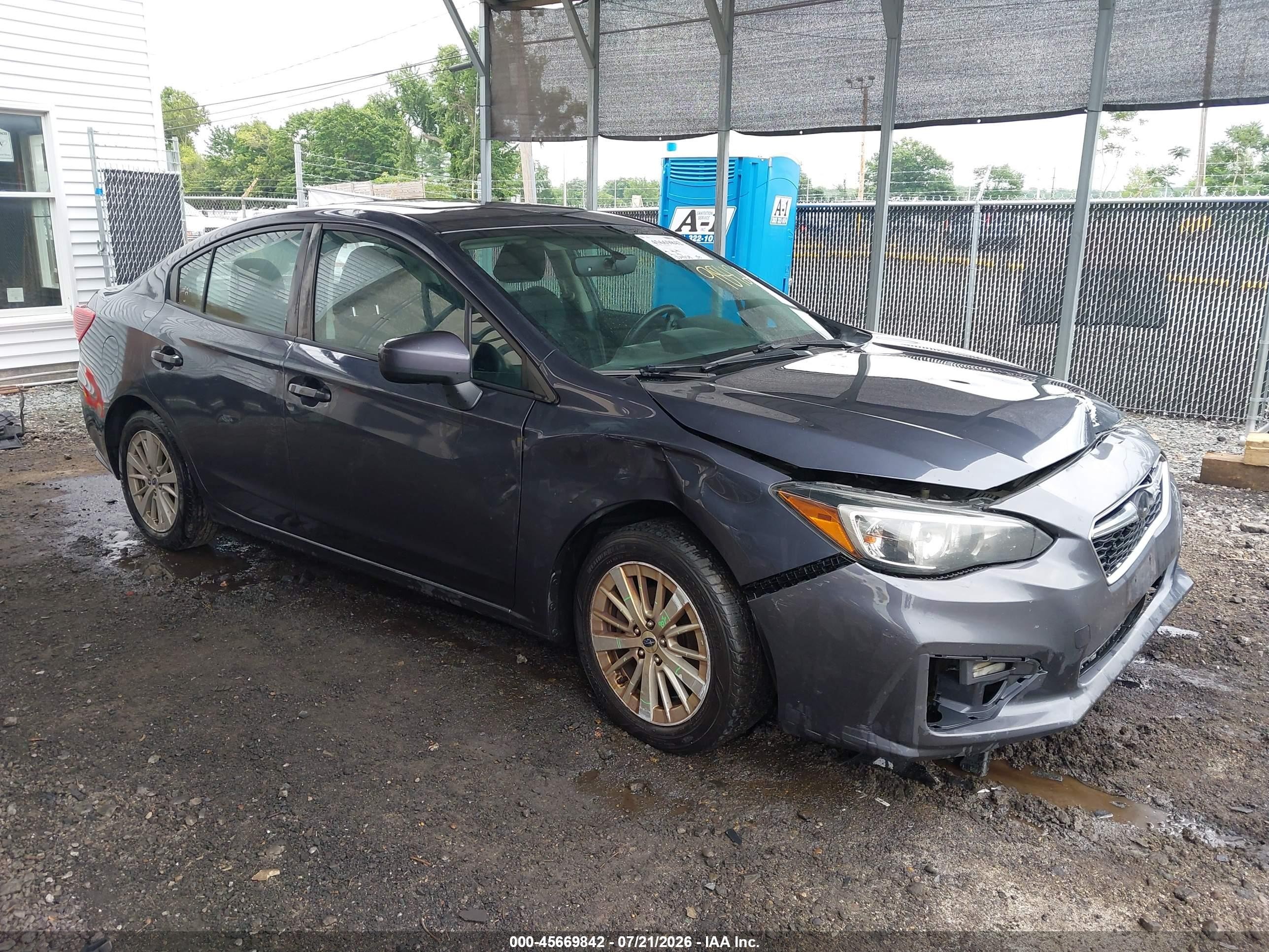 2017 Subaru Impreza Premium, VIN 4S3GKAB65H3613676 — Front end