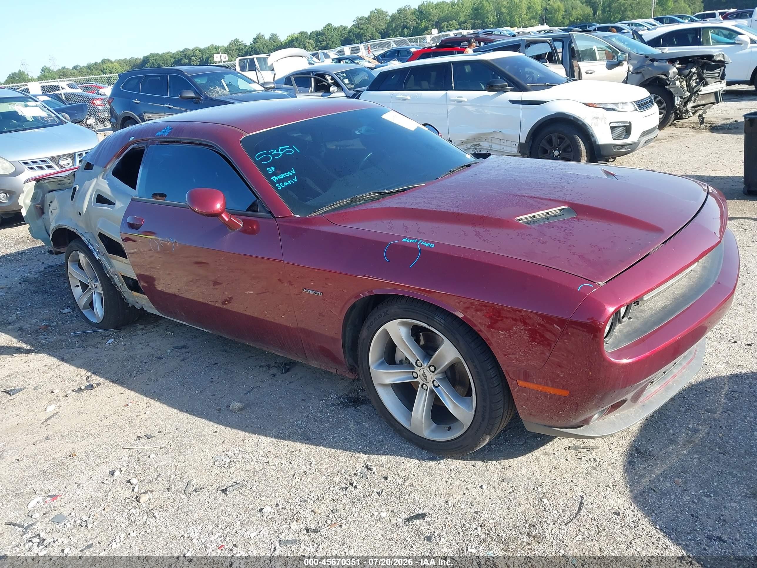 2017 Dodge Challenger R/T Plus, VIN 2C3CDZBT5HH555065 — Rear end